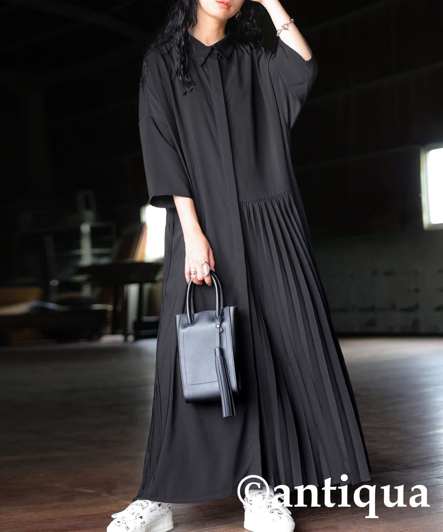 Asymmetrical Pleated Dress Ladies