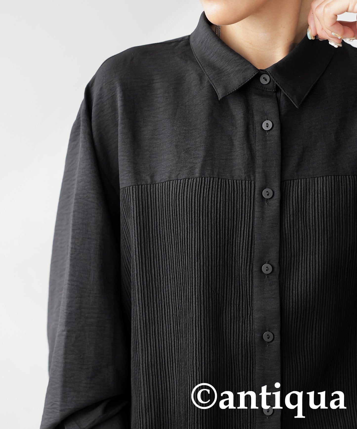 Pleated Design Shirt Ladies