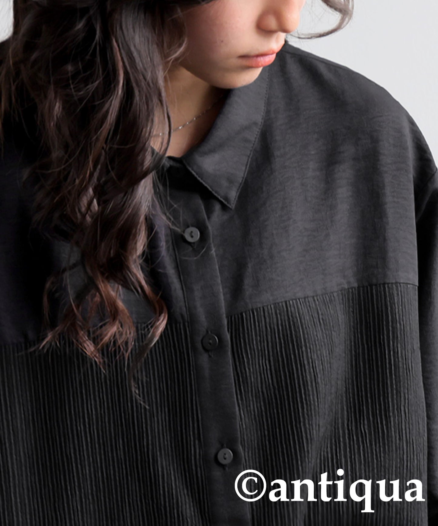 Pleated Design Shirt Ladies