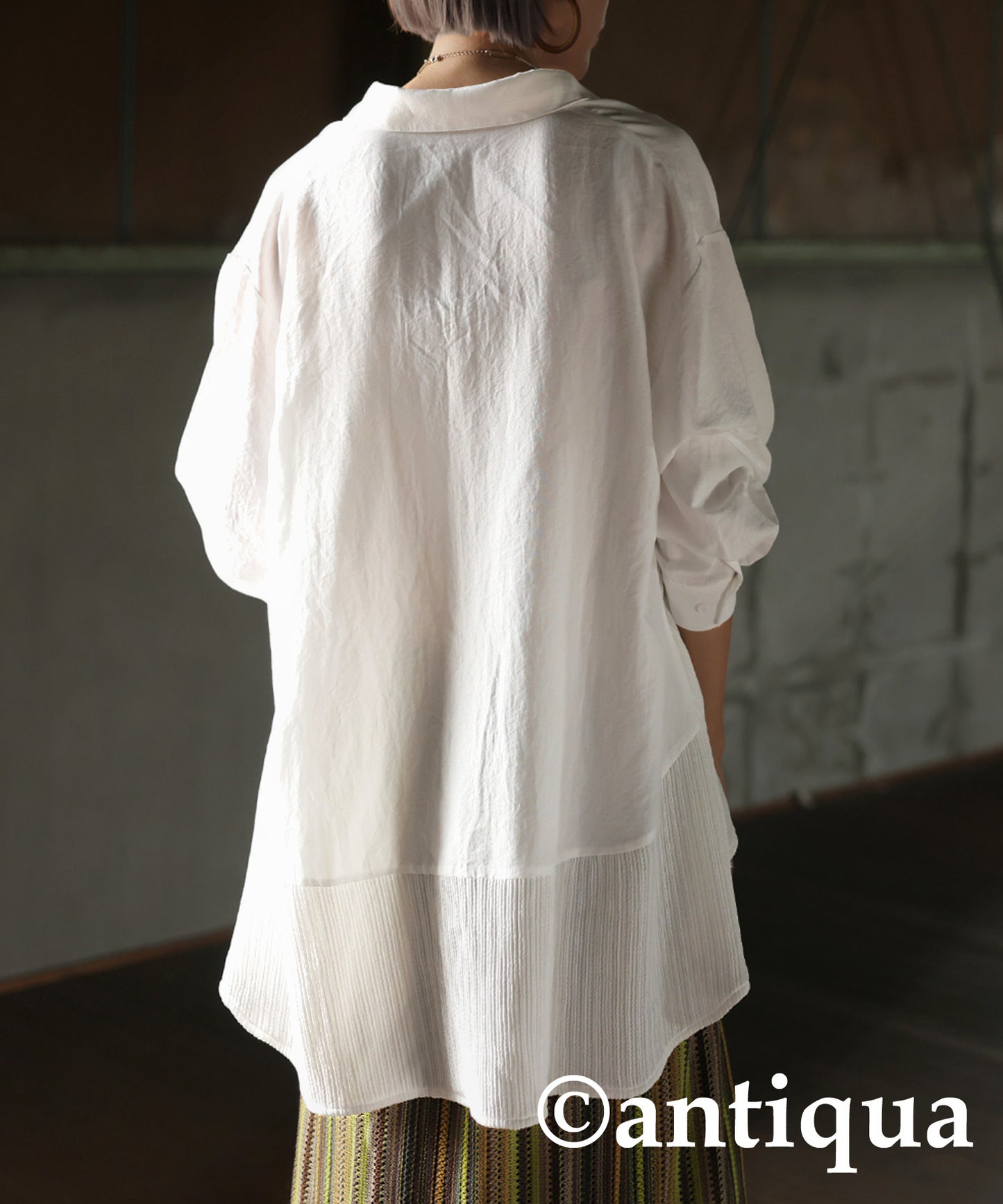 Pleated Design Shirt Ladies