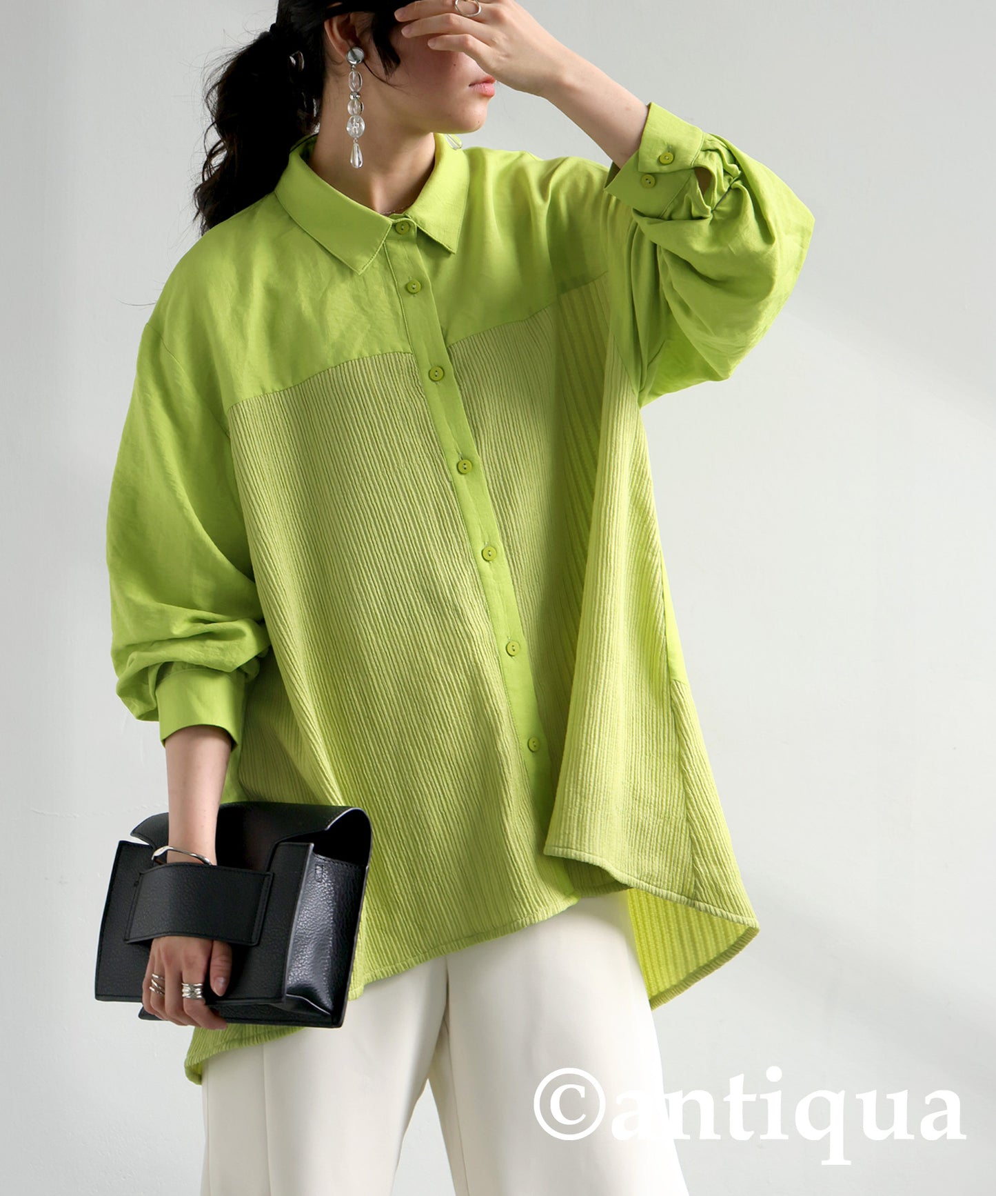 Pleated Design Shirt Ladies