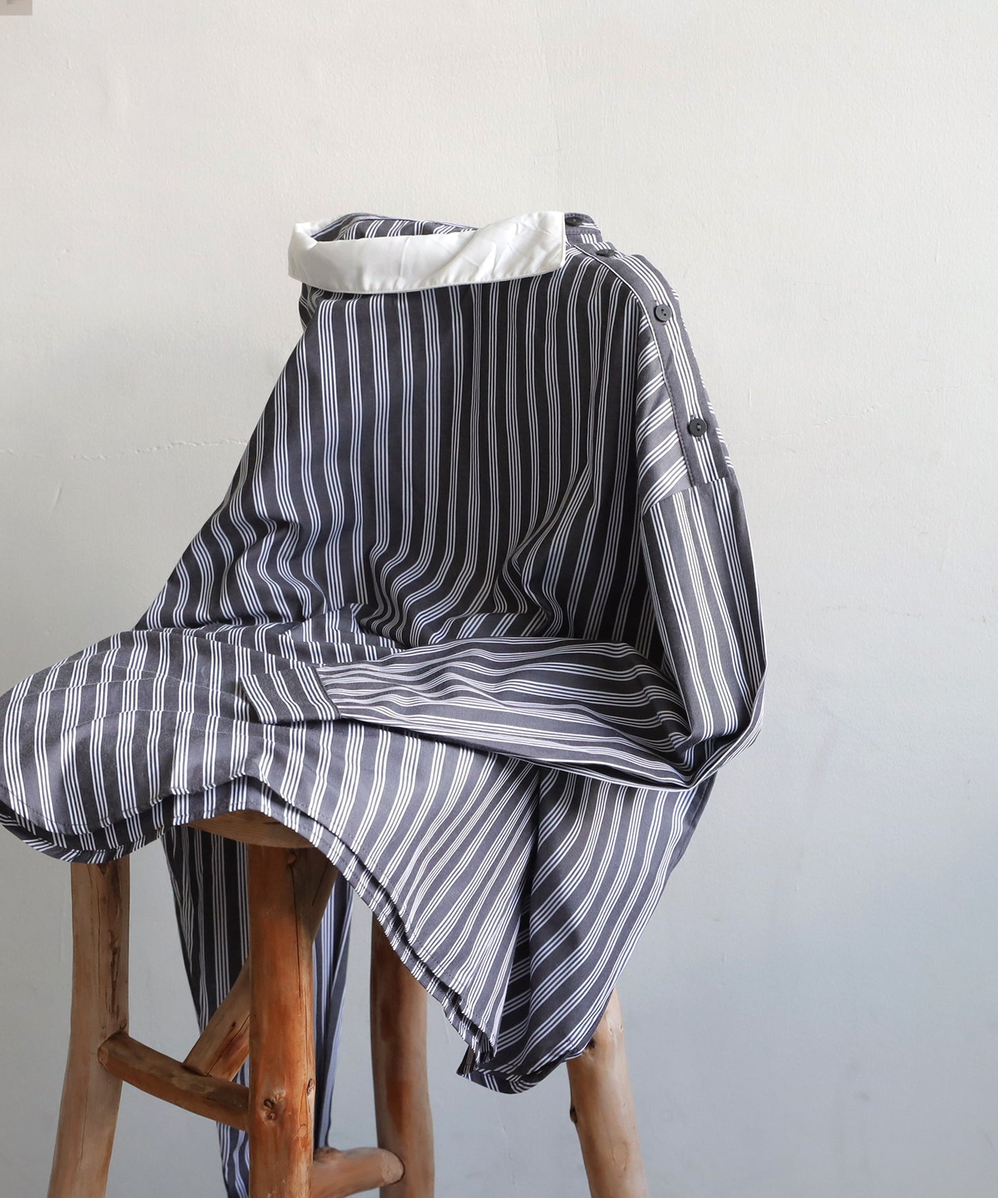 Asymmetrical Striped Shirt Ladies