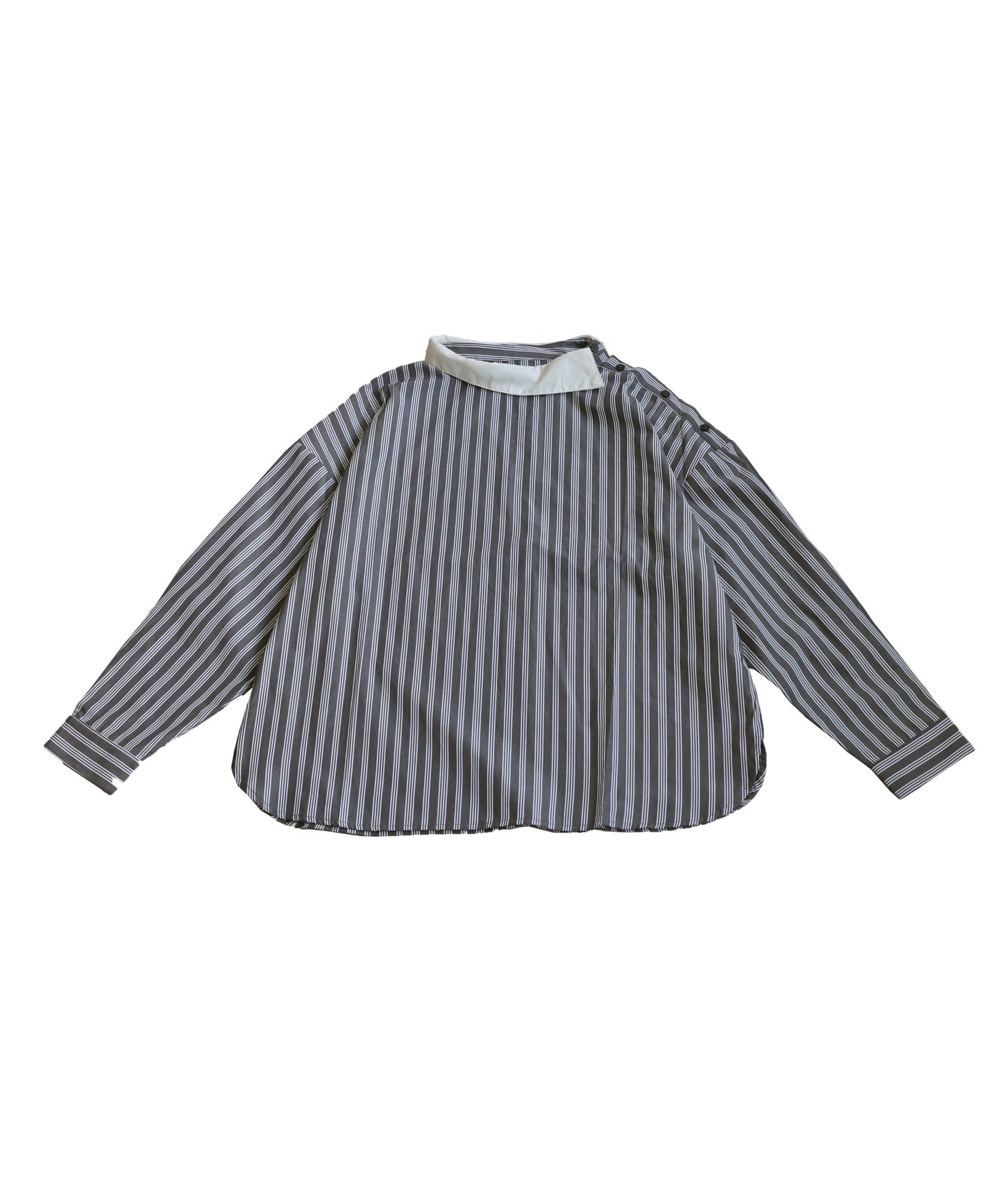 Asymmetrical Striped Shirt Ladies