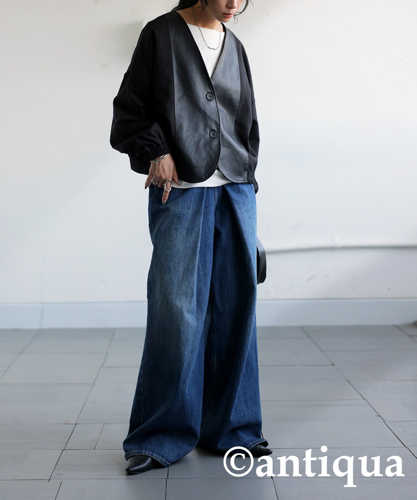 Synthetic Leather Jacket Ladies