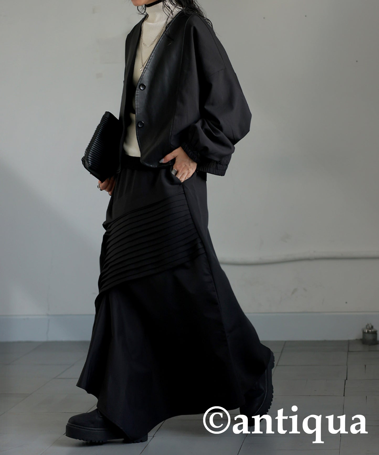 Synthetic Leather Jacket Ladies