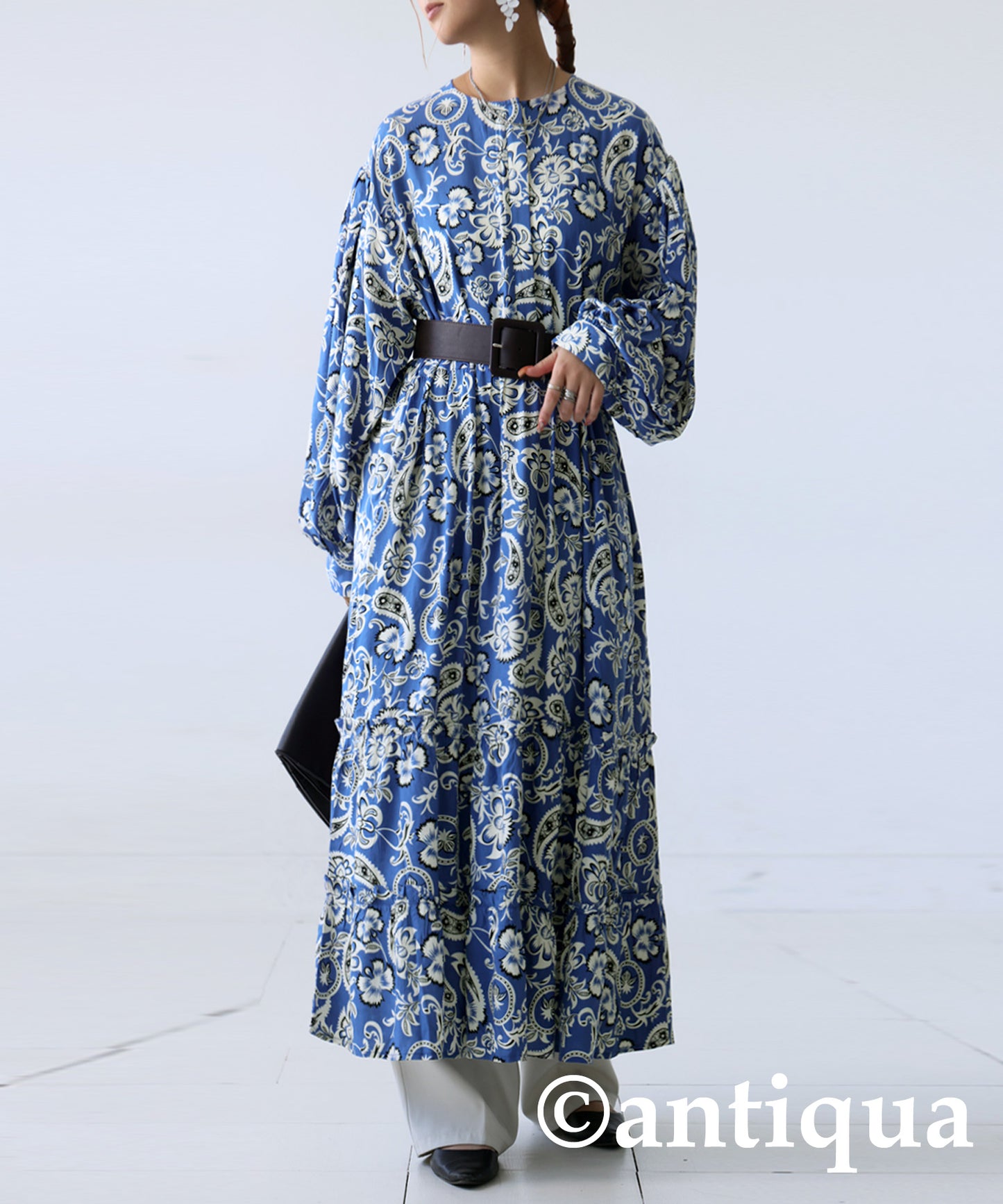 Paisley Floral Pattern Dress Ladies