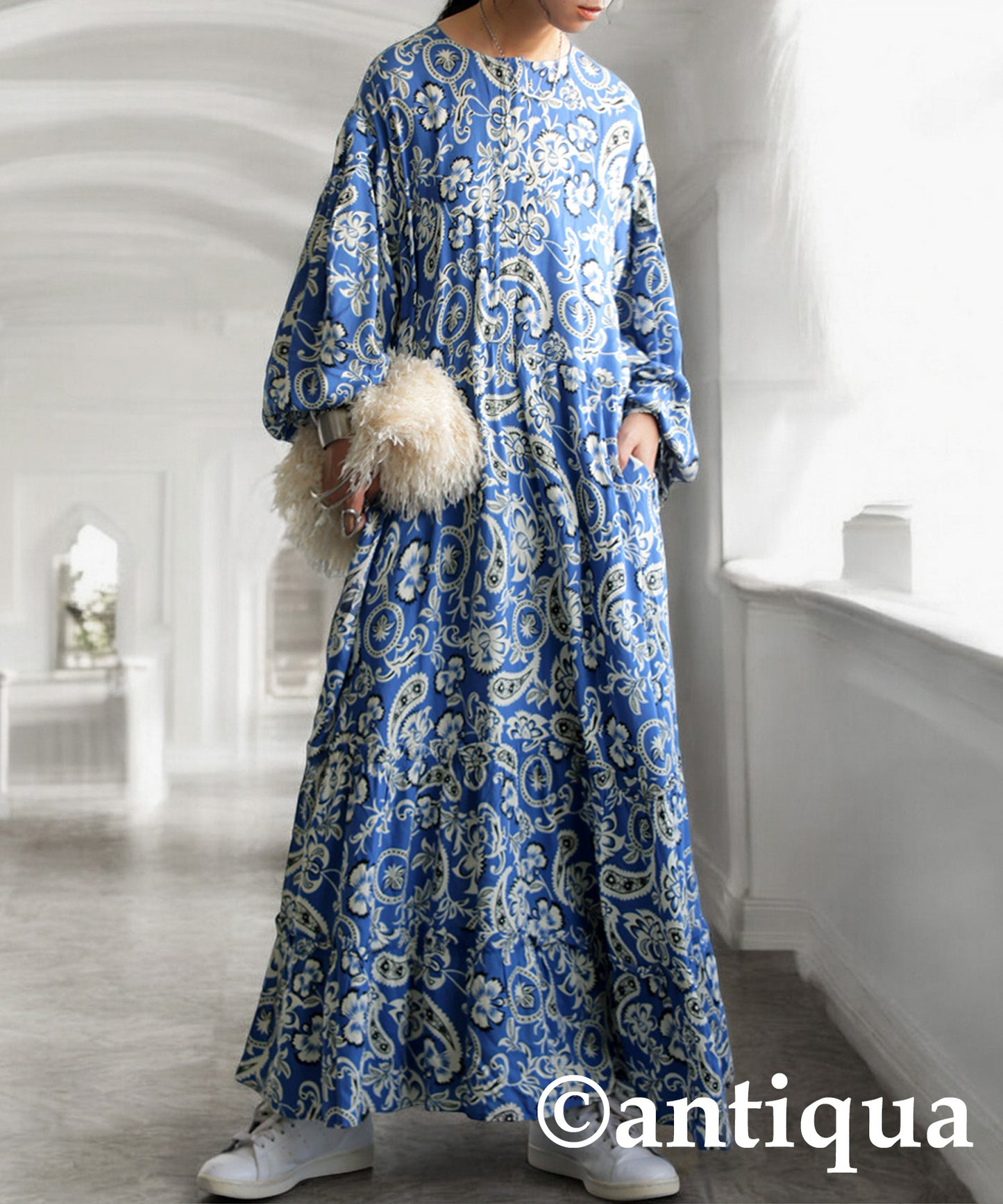 Paisley Floral Pattern Dress Ladies