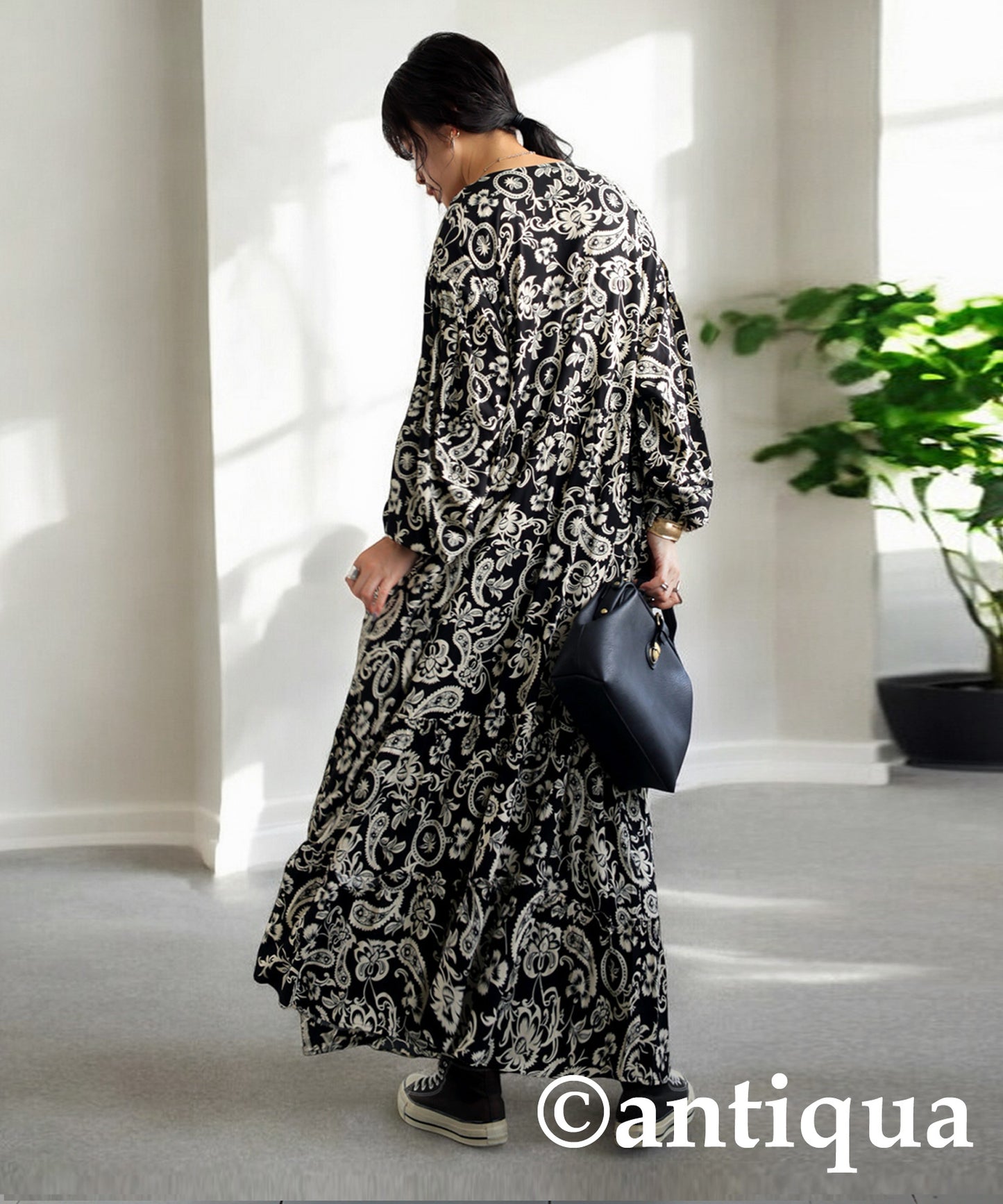 Paisley Floral Pattern Dress Ladies