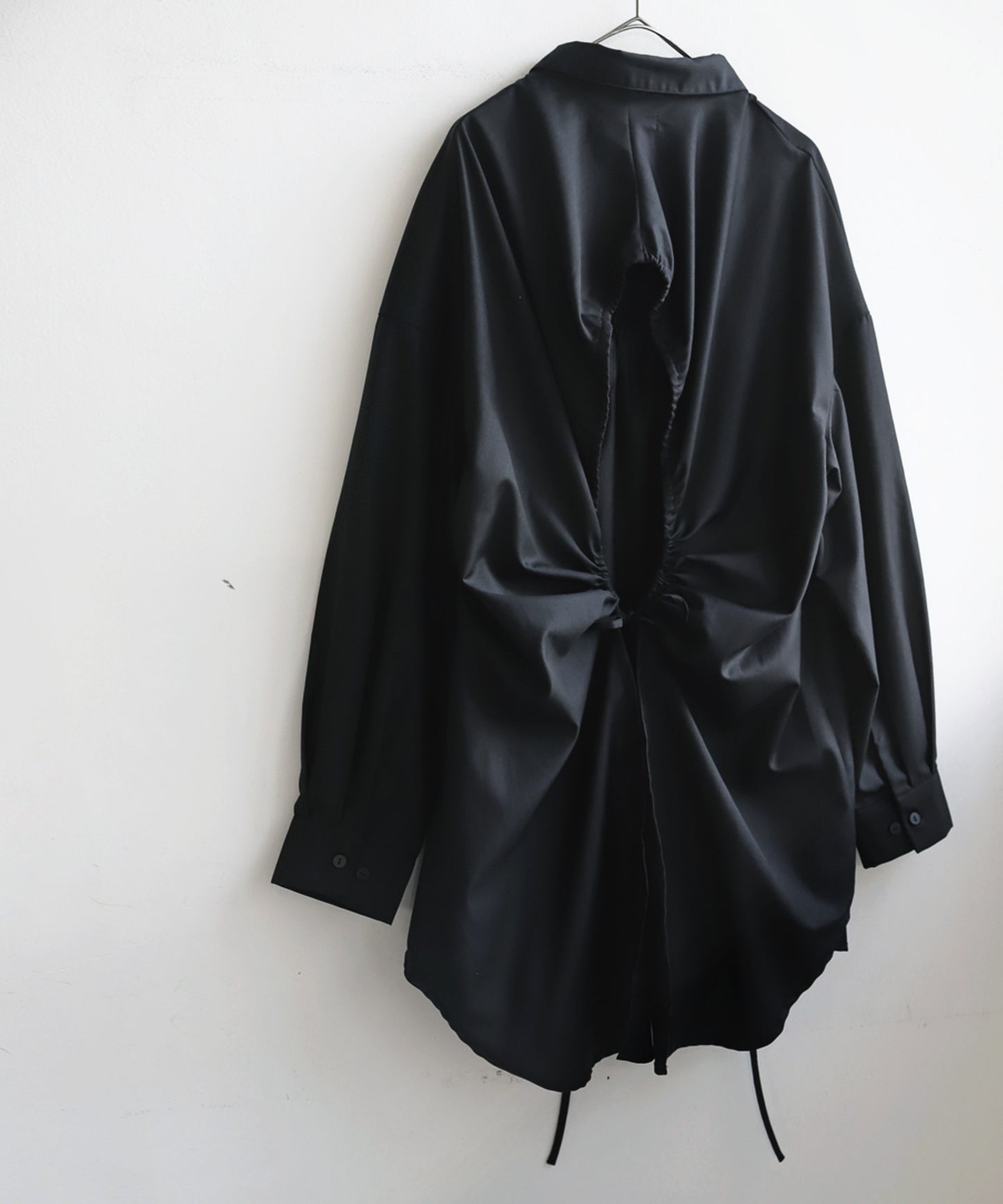 Drawstring Gathered Shirt Ladies
