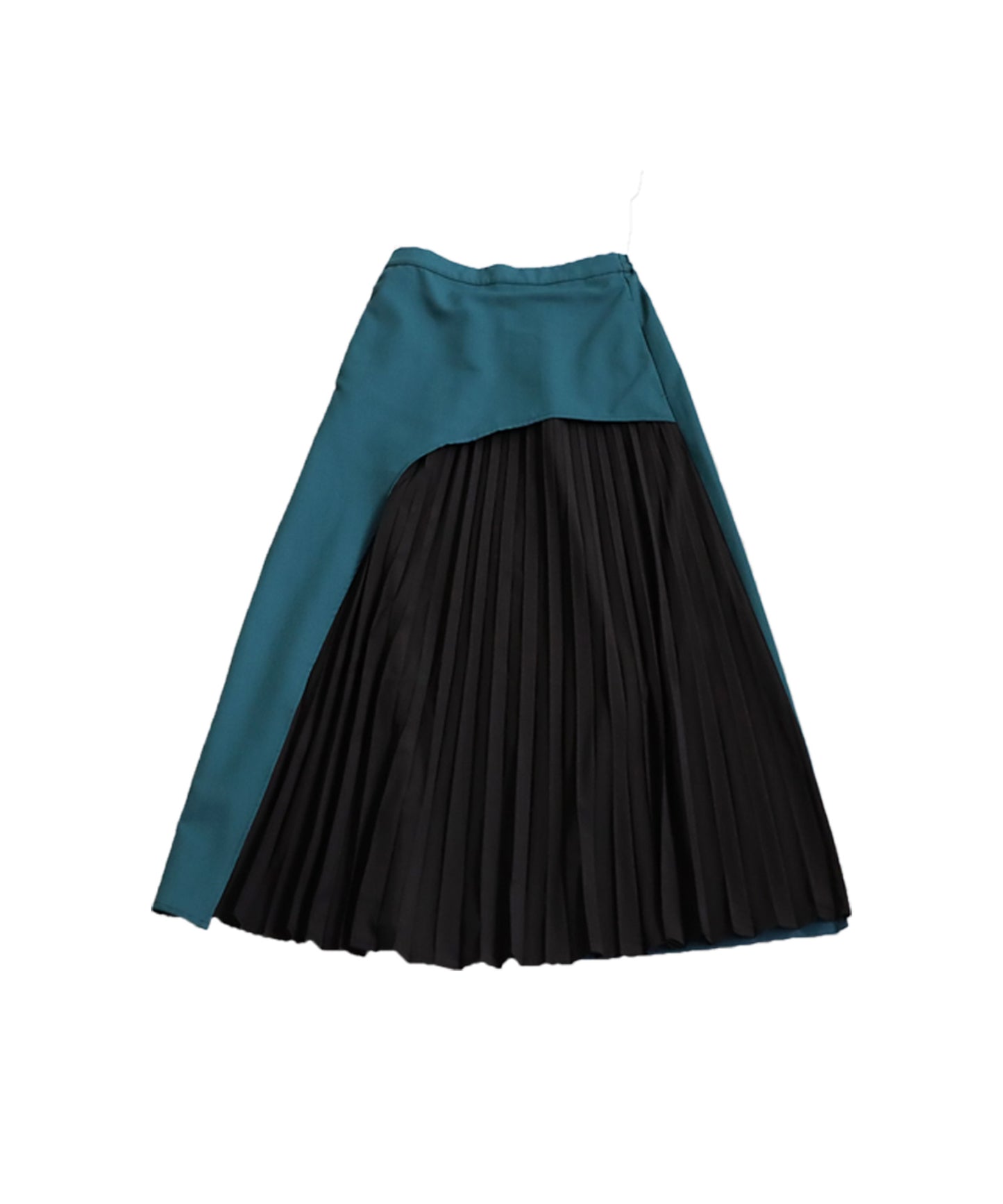 Color Scheme Asymmetrical Pleated Skirt Ladies