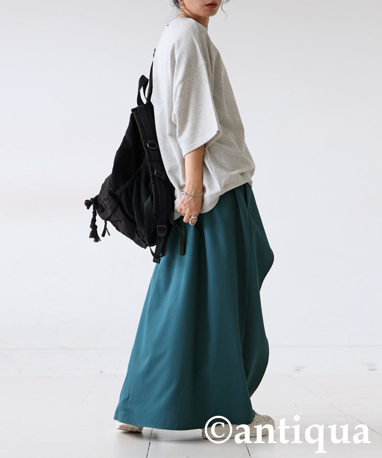 Color Scheme Asymmetrical Pleated Skirt Ladies