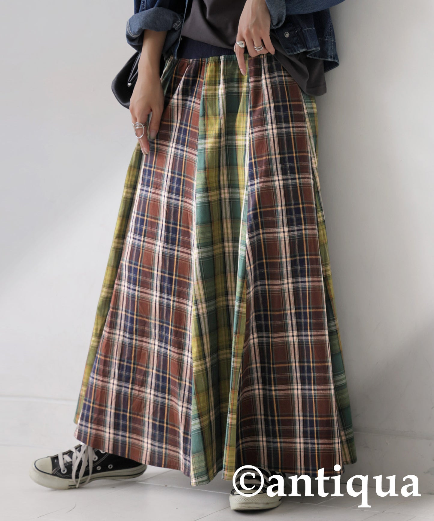 Vintage Plaid Skirt Ladies