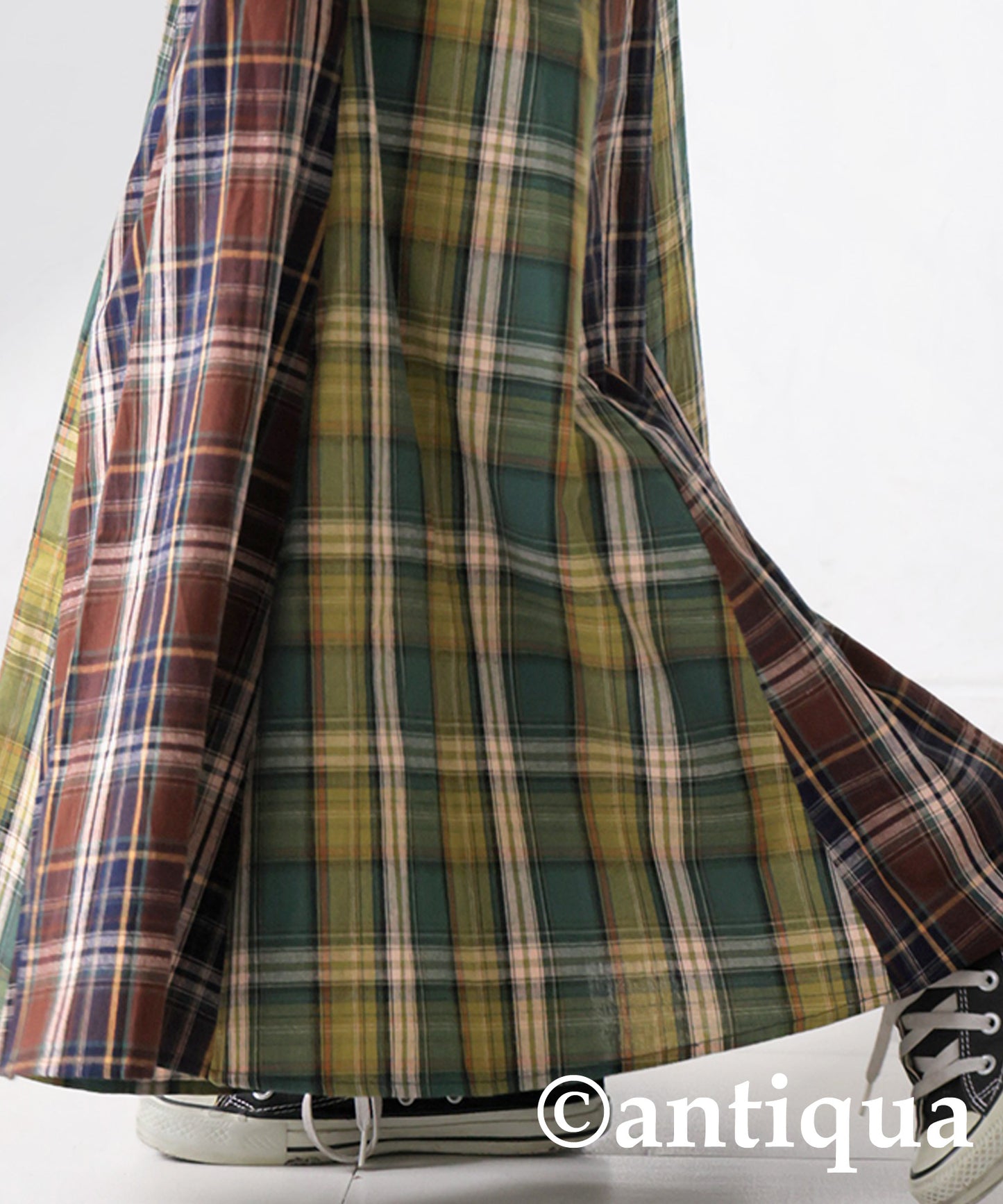 Vintage Plaid Skirt Ladies