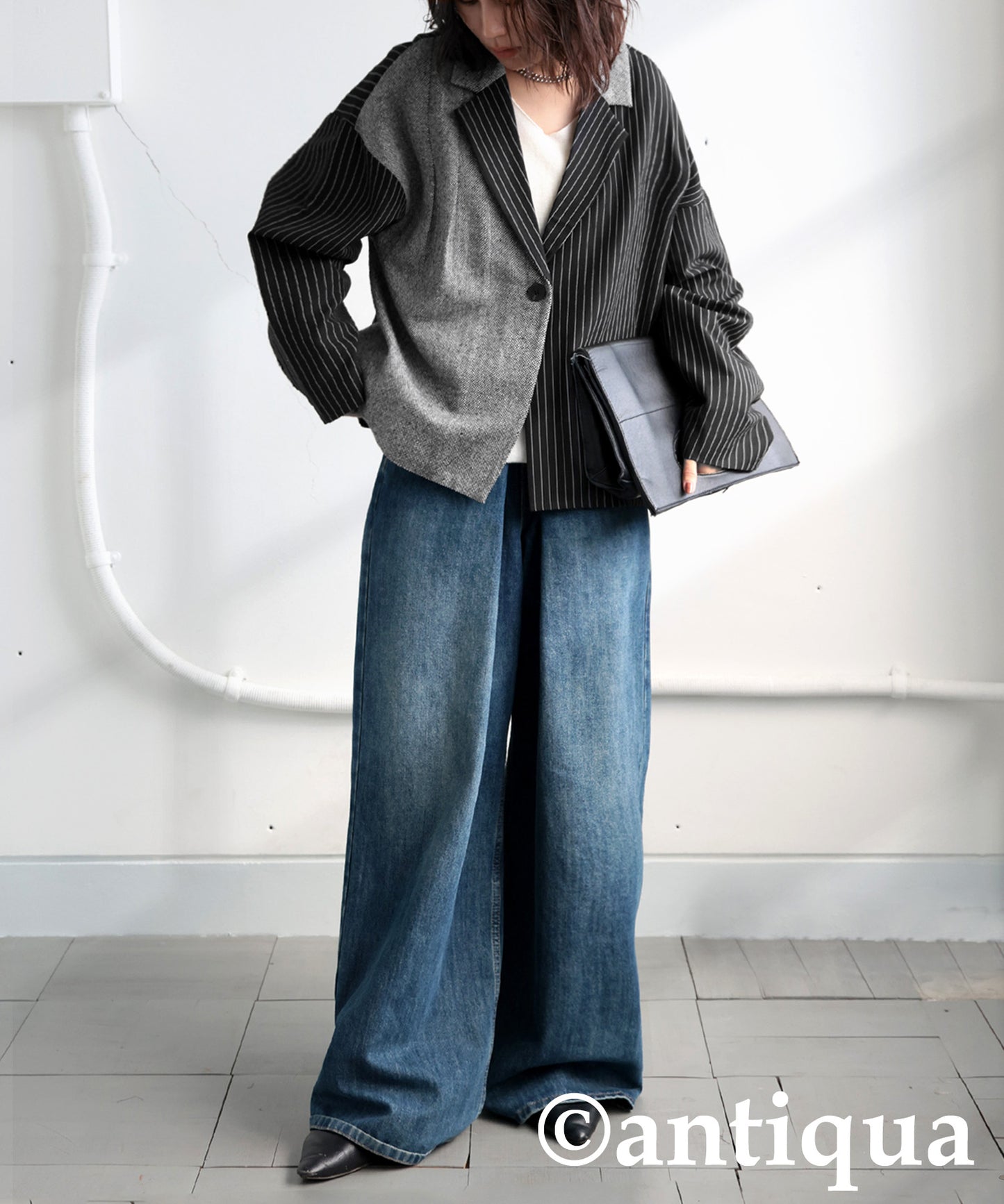 Different Material Docking Jacket Ladies