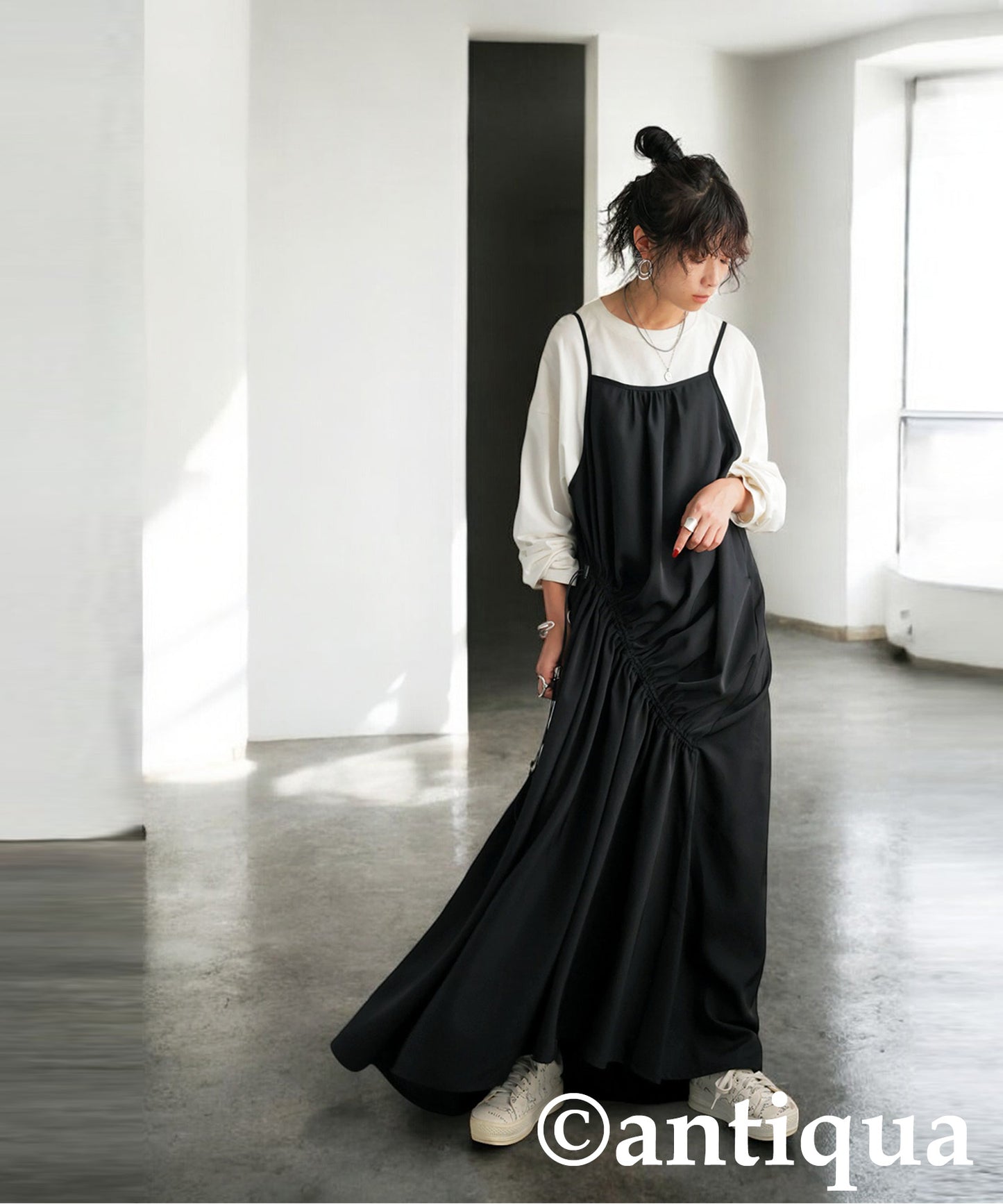 Shirring Drost One Piece Ladies