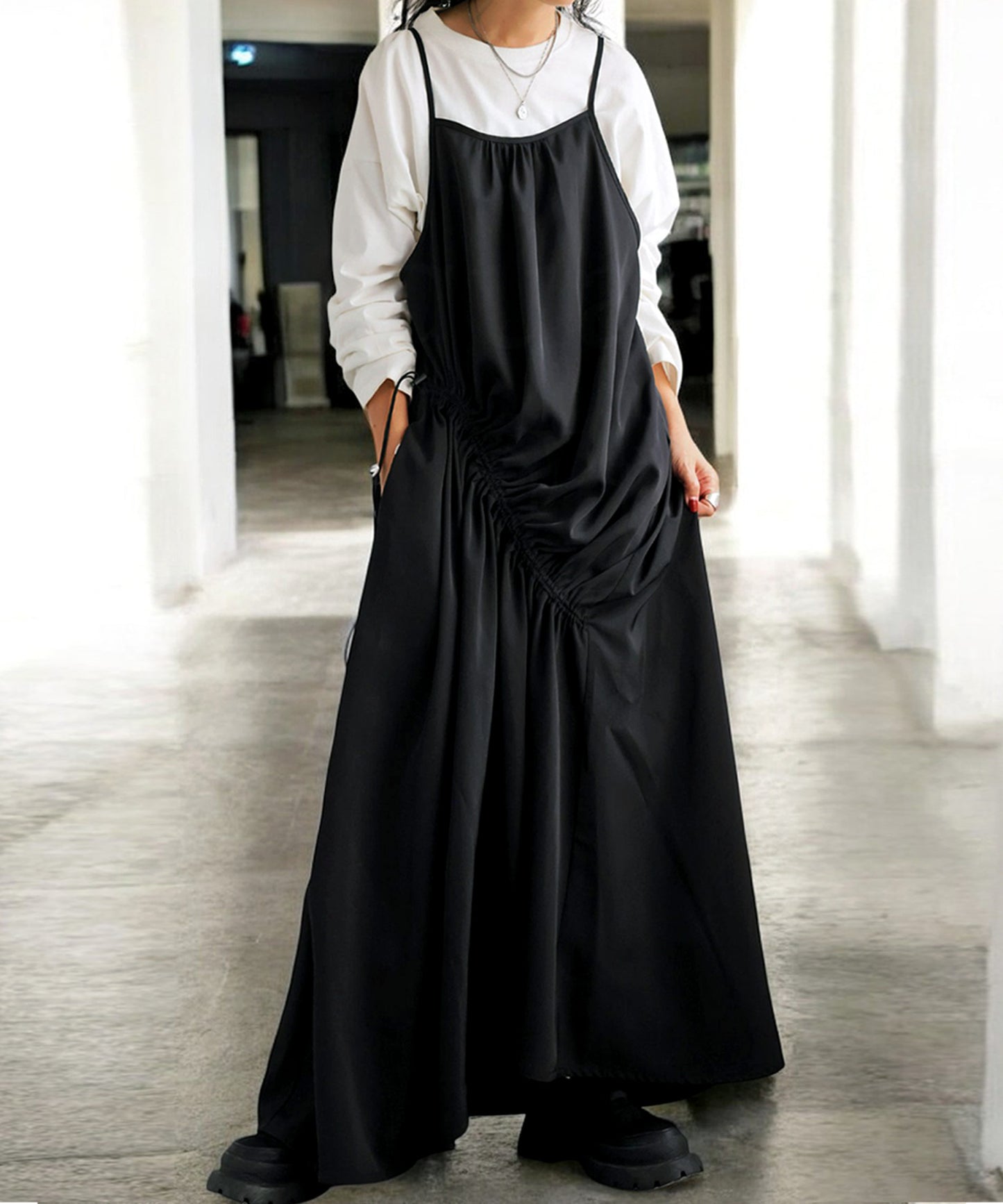 Shirring Drost One Piece Ladies