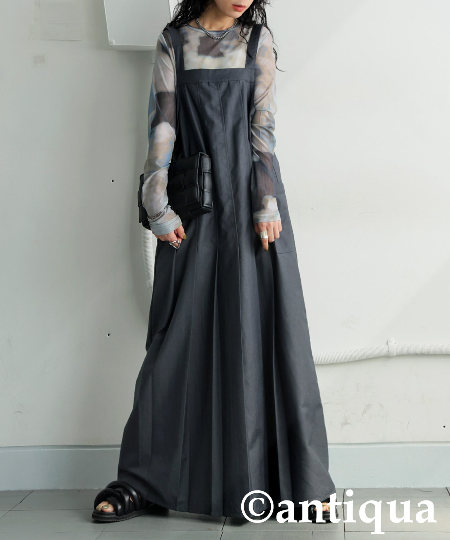 Asymmetric Pleated Overalls Ladies