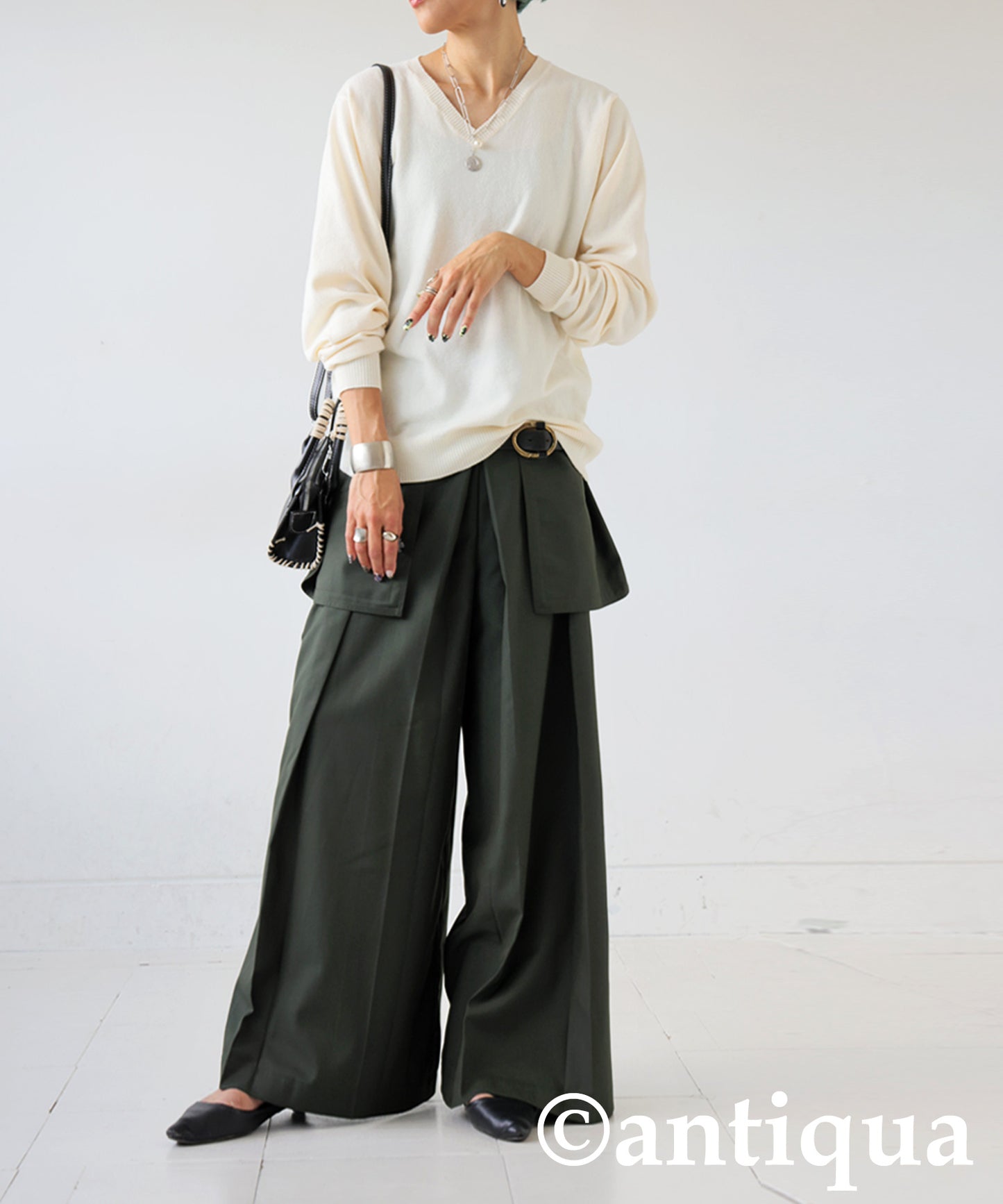 Pocket Design Pants Ladies
