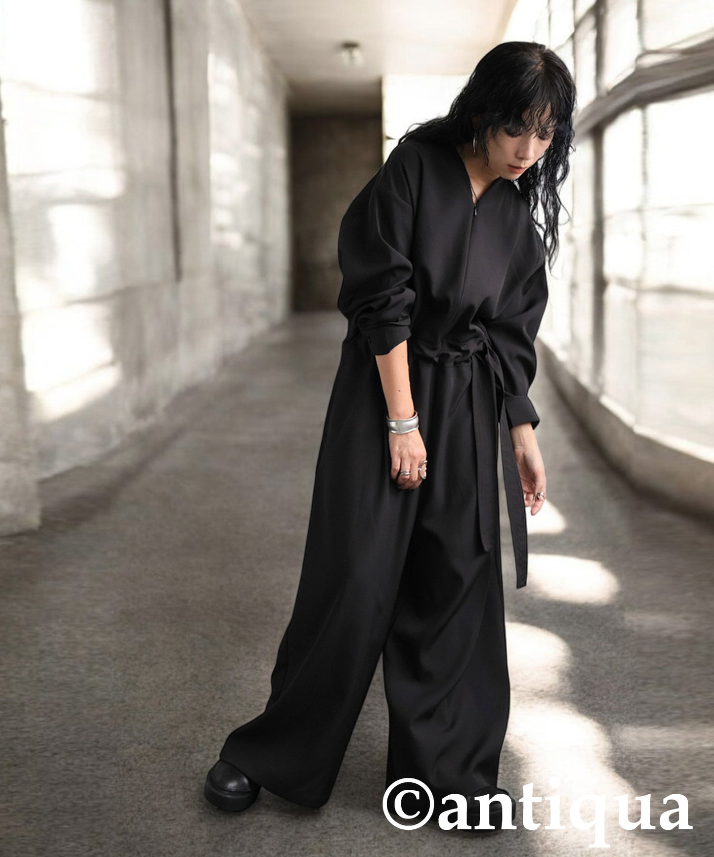 Belt Design Jumpsuit Ladies