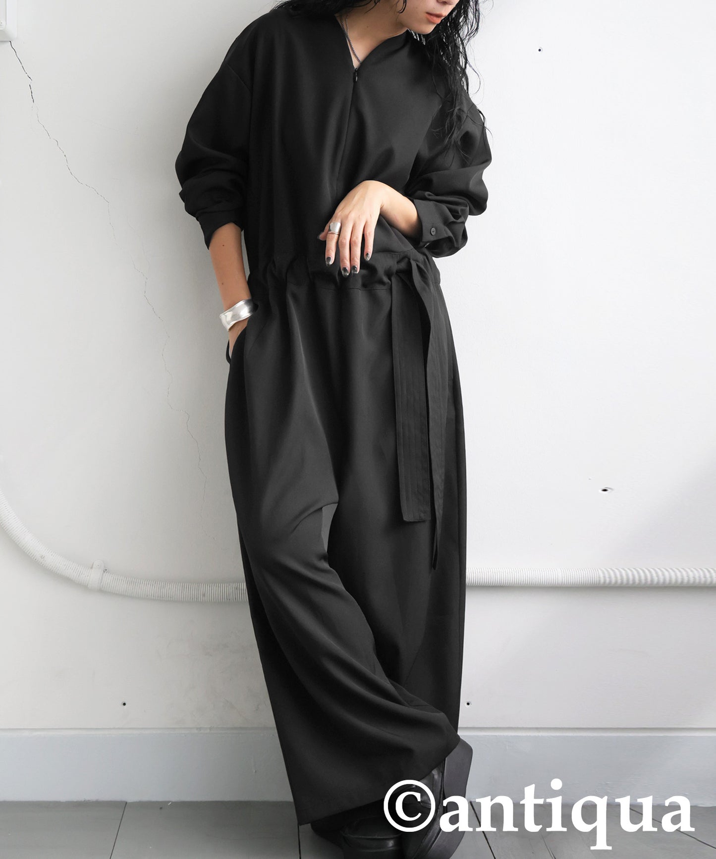 Belt Design Jumpsuit Ladies
