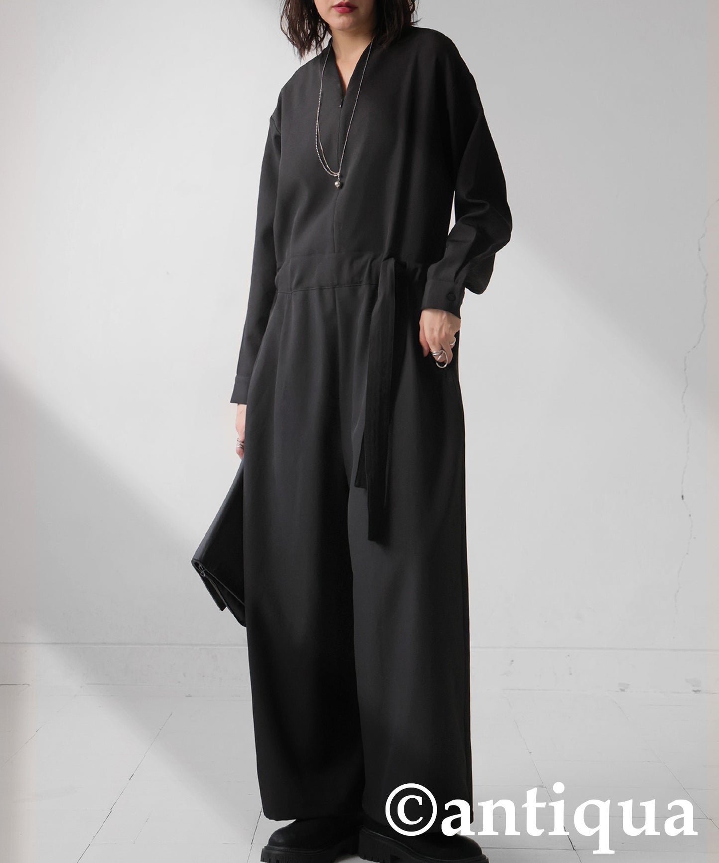 Belt Design Jumpsuit Ladies