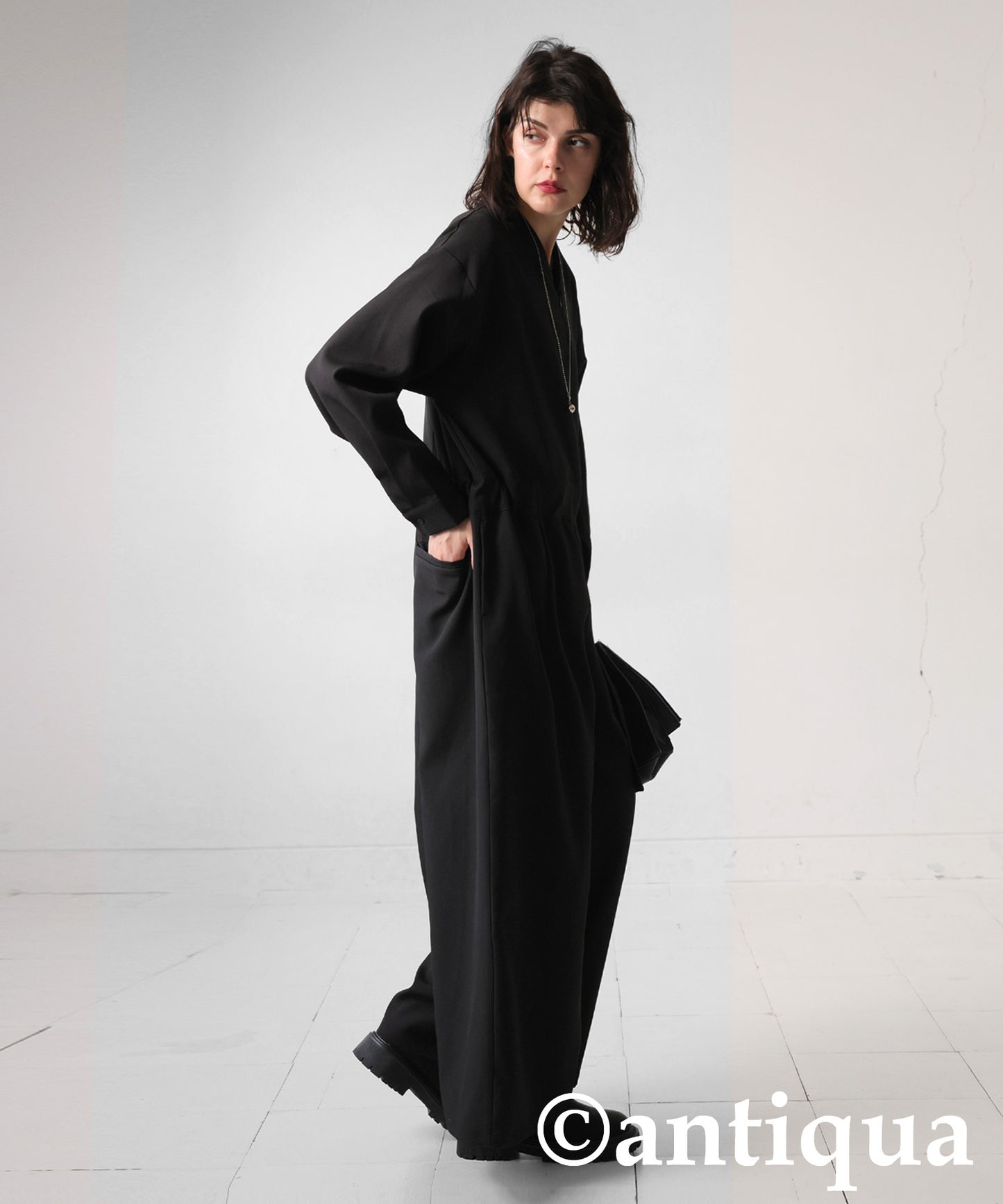 Belt Design Jumpsuit Ladies