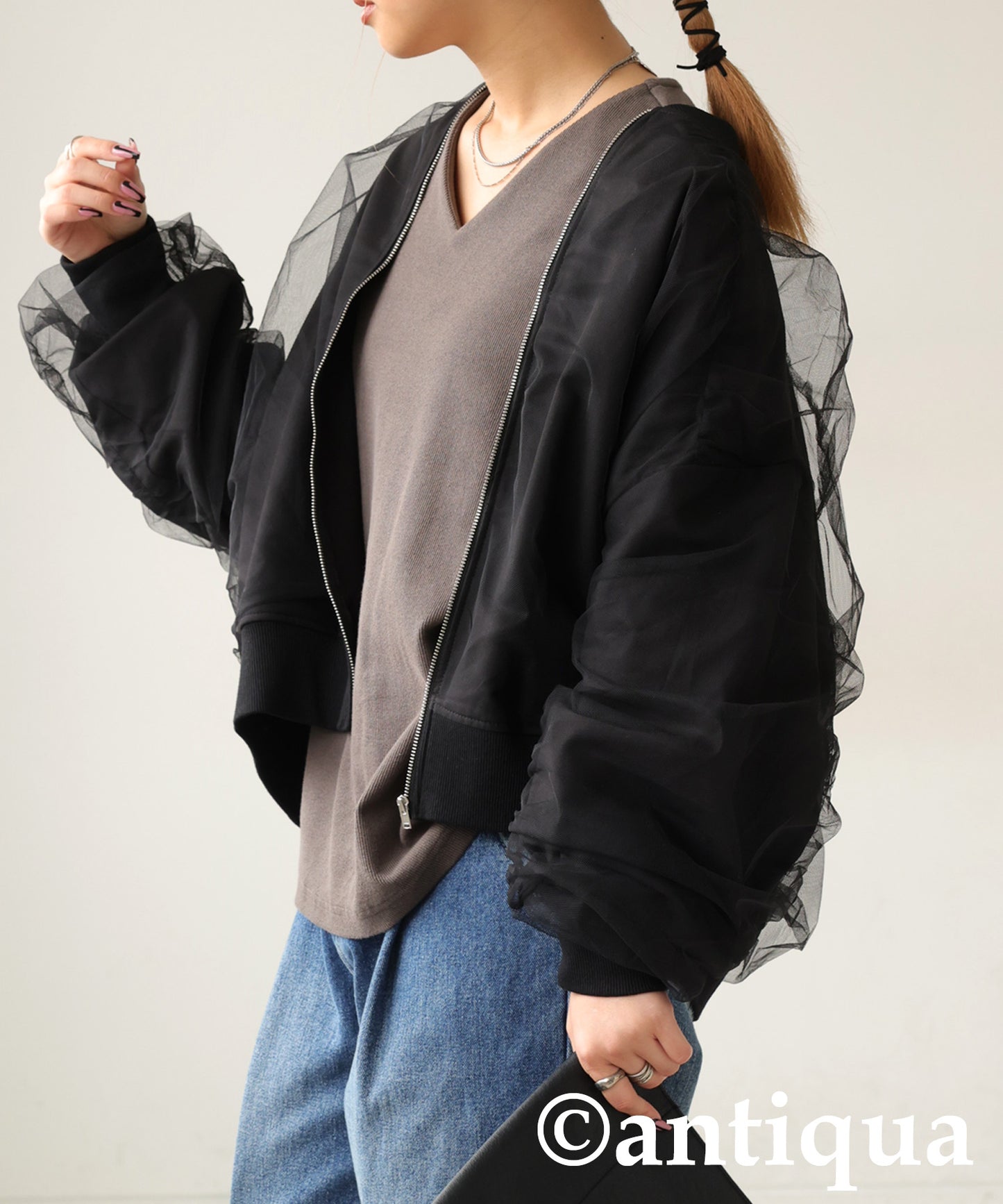 Tulle Docking Outerwear Ladies