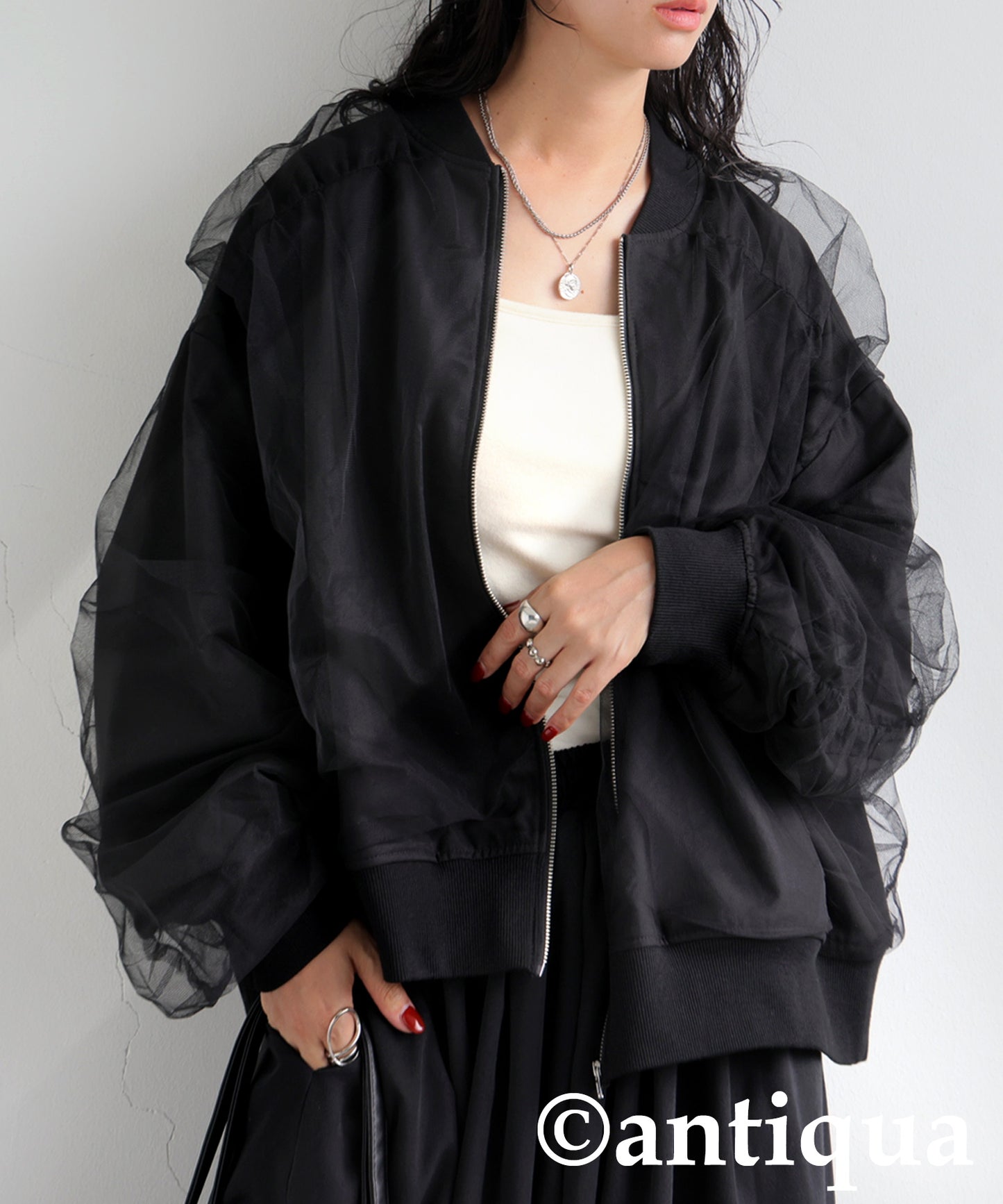 Tulle Docking Outerwear Ladies