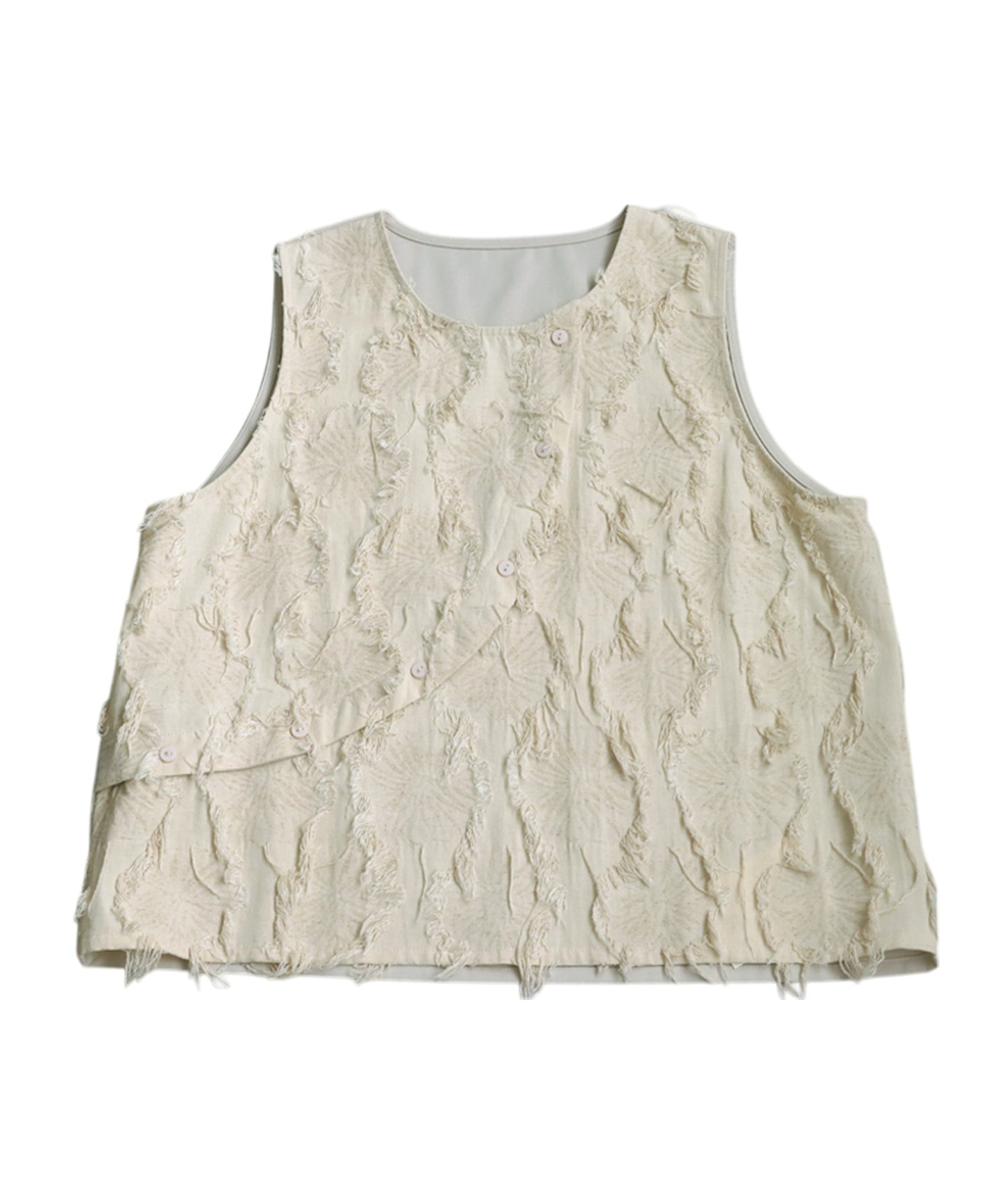 Jacquard Vest Style Tops Ladies