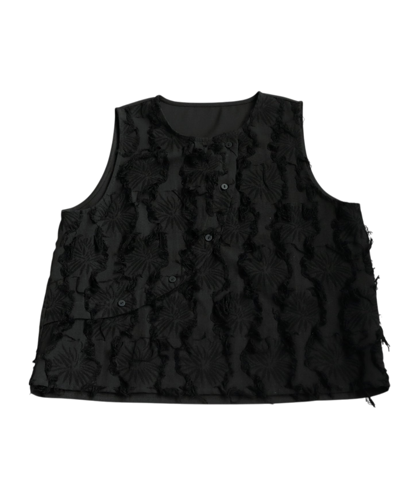 Jacquard Vest Style Tops Ladies