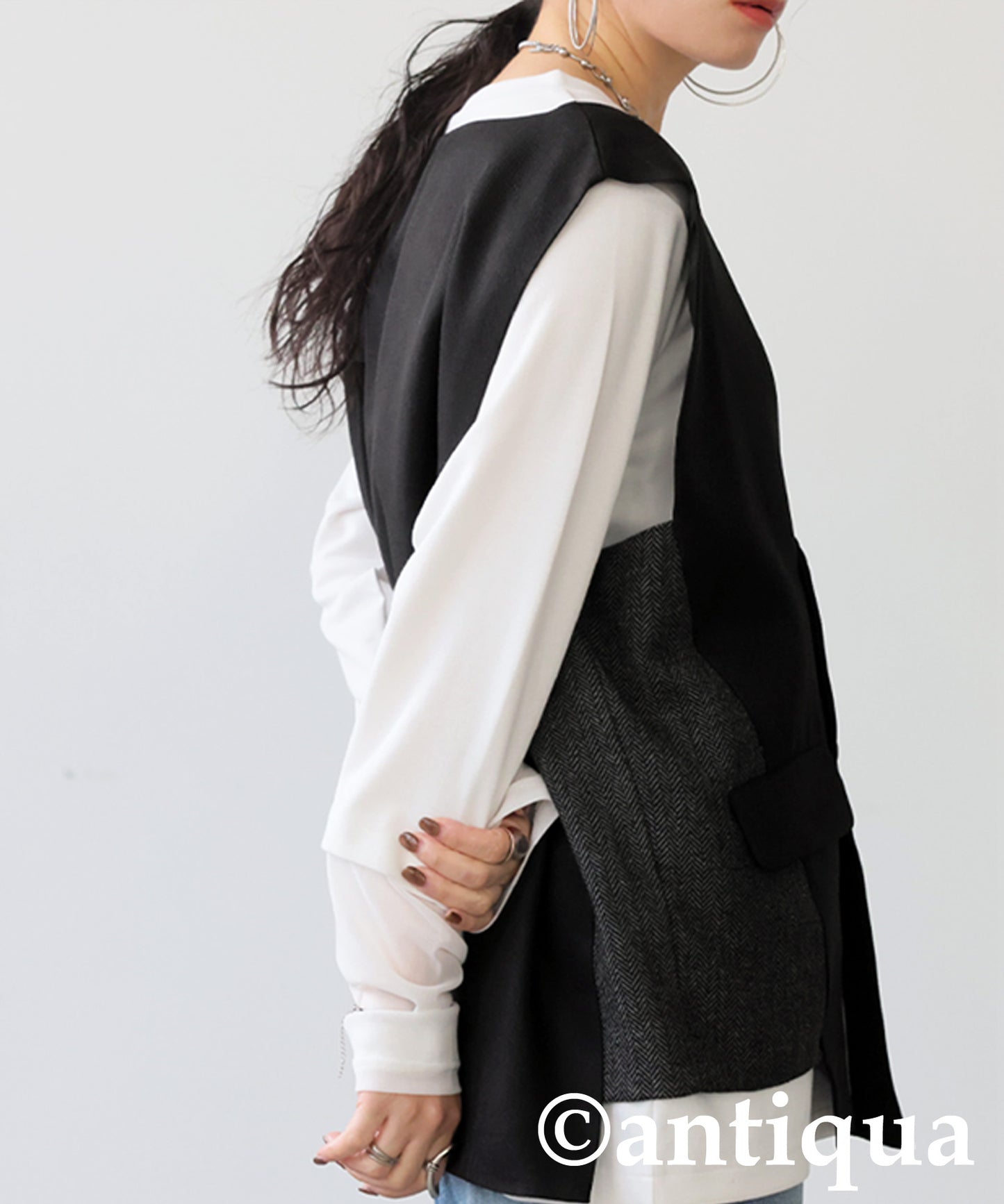 Asymmetric Design Vest Ladies