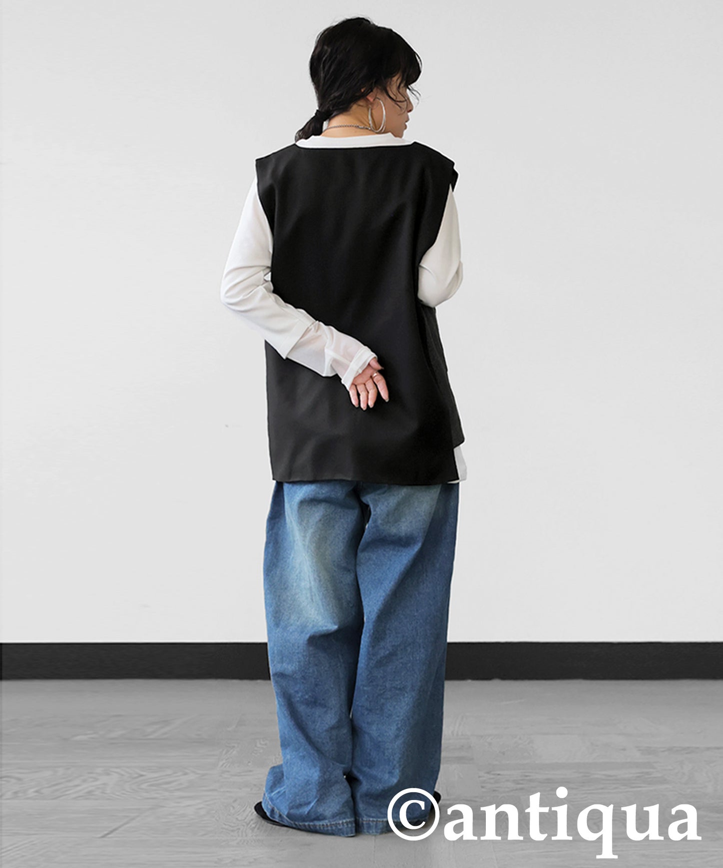 Asymmetric Design Vest Ladies