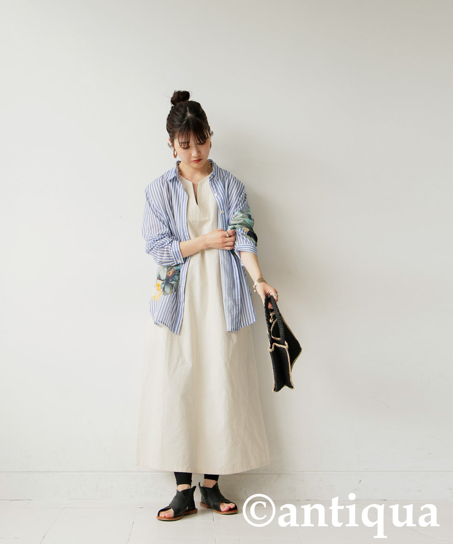 Ladies Roll-Up Wide Pants