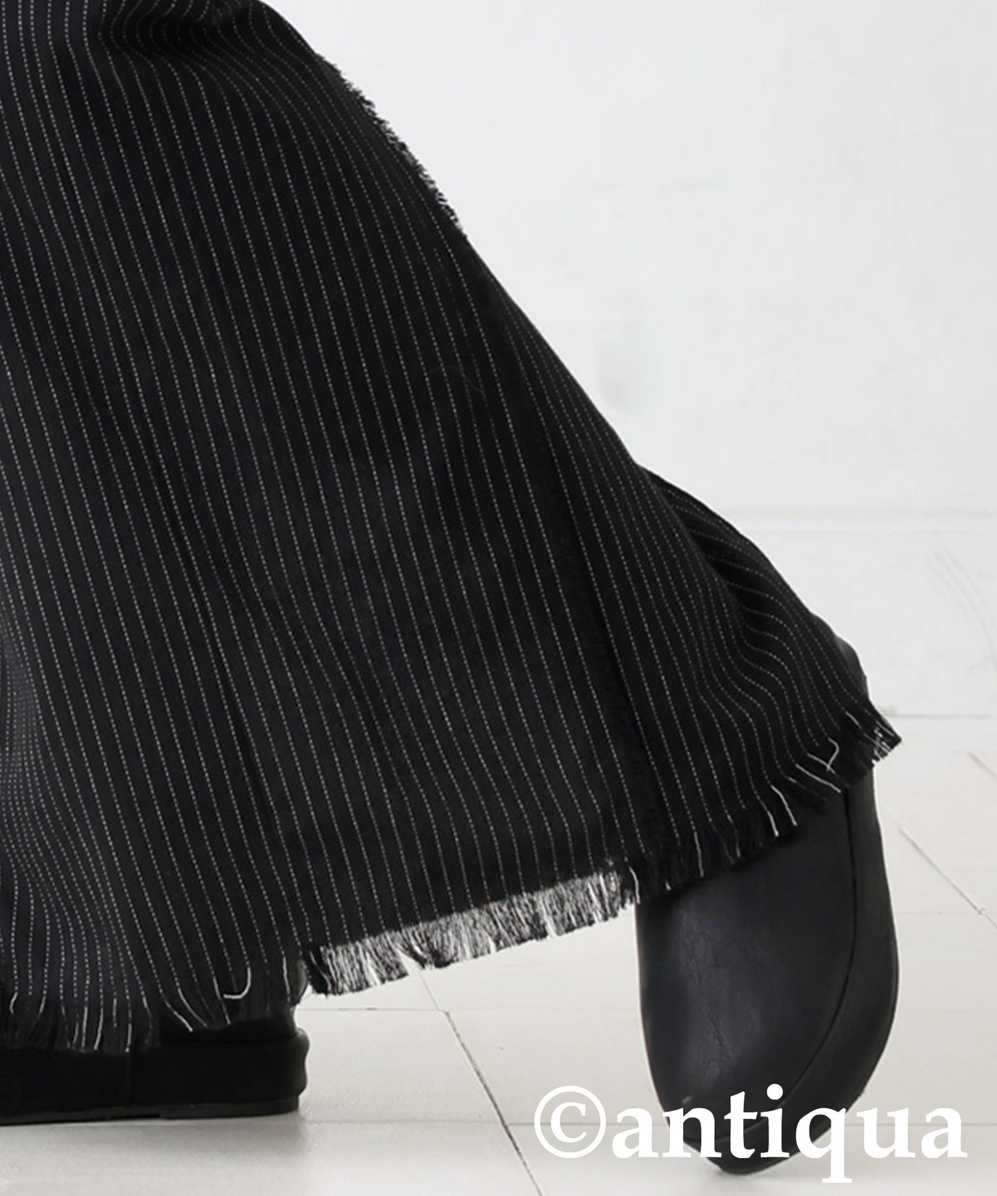 Striped Asymmetrical Long Skirt Ladies