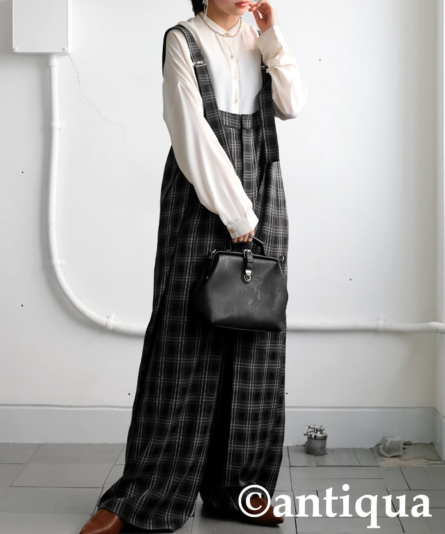 Plaid Overalls Ladies
