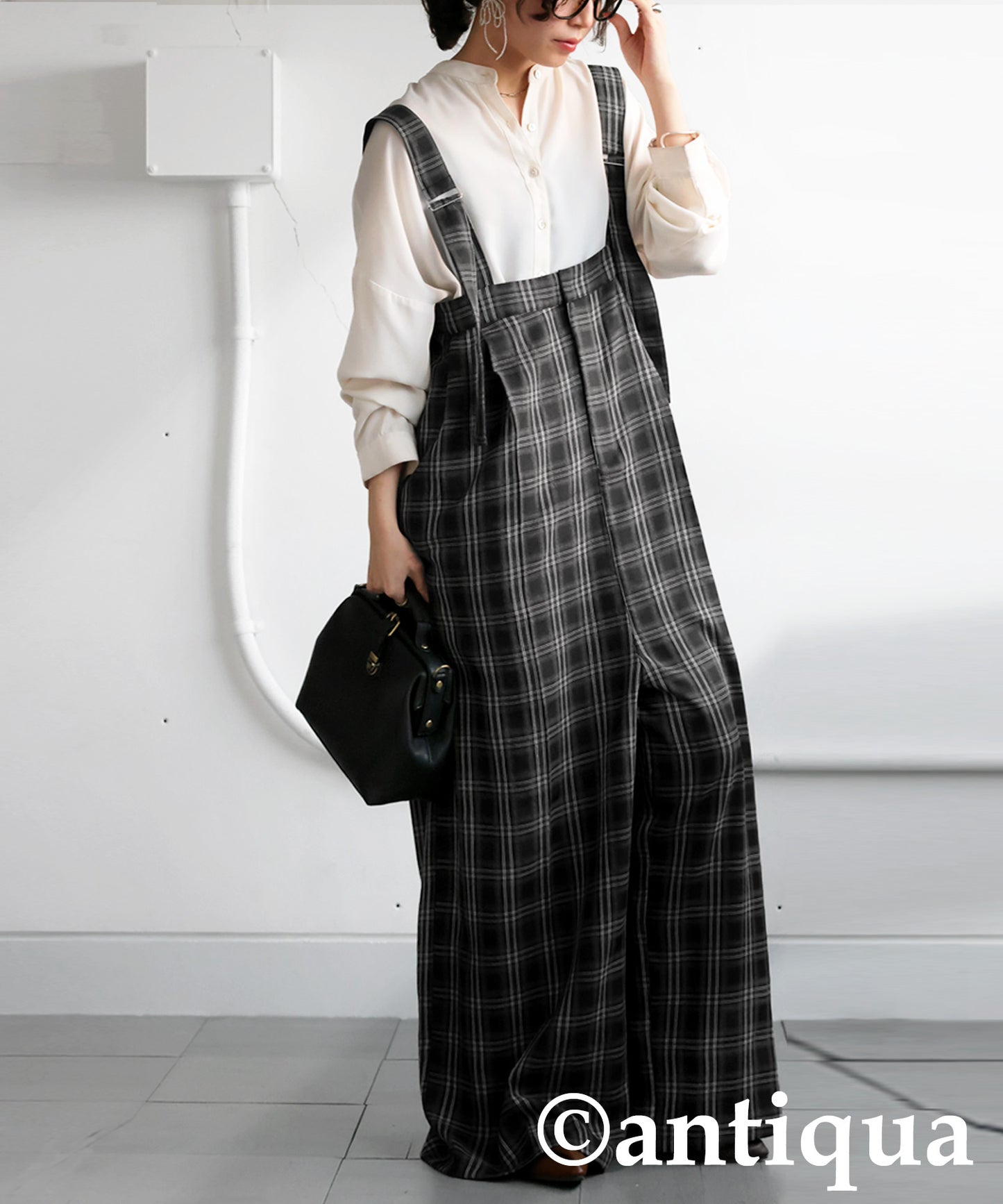 Plaid Overalls Ladies
