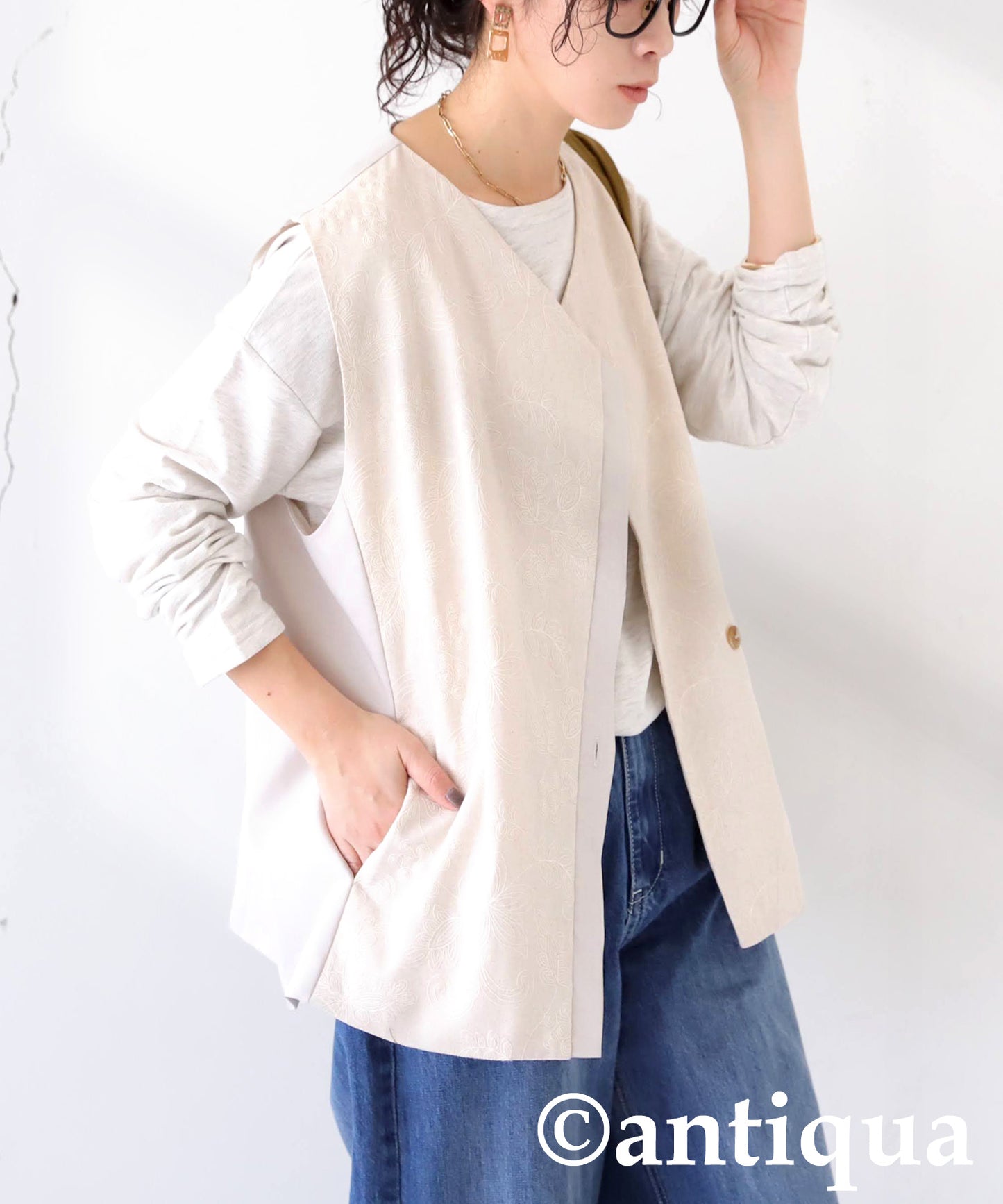 Embroidery Design Vest Ladies