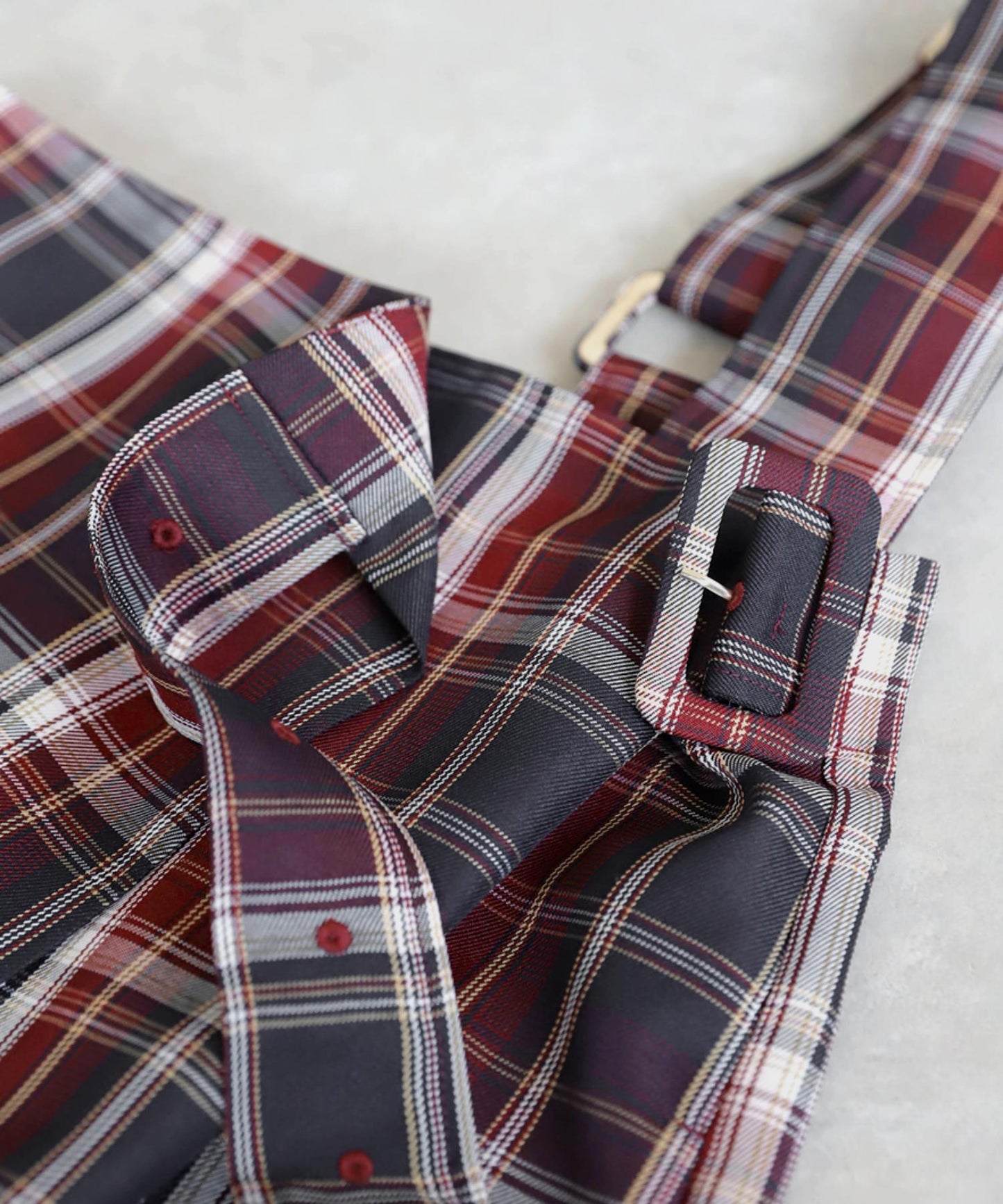 Check Suspender Skirt Ladies