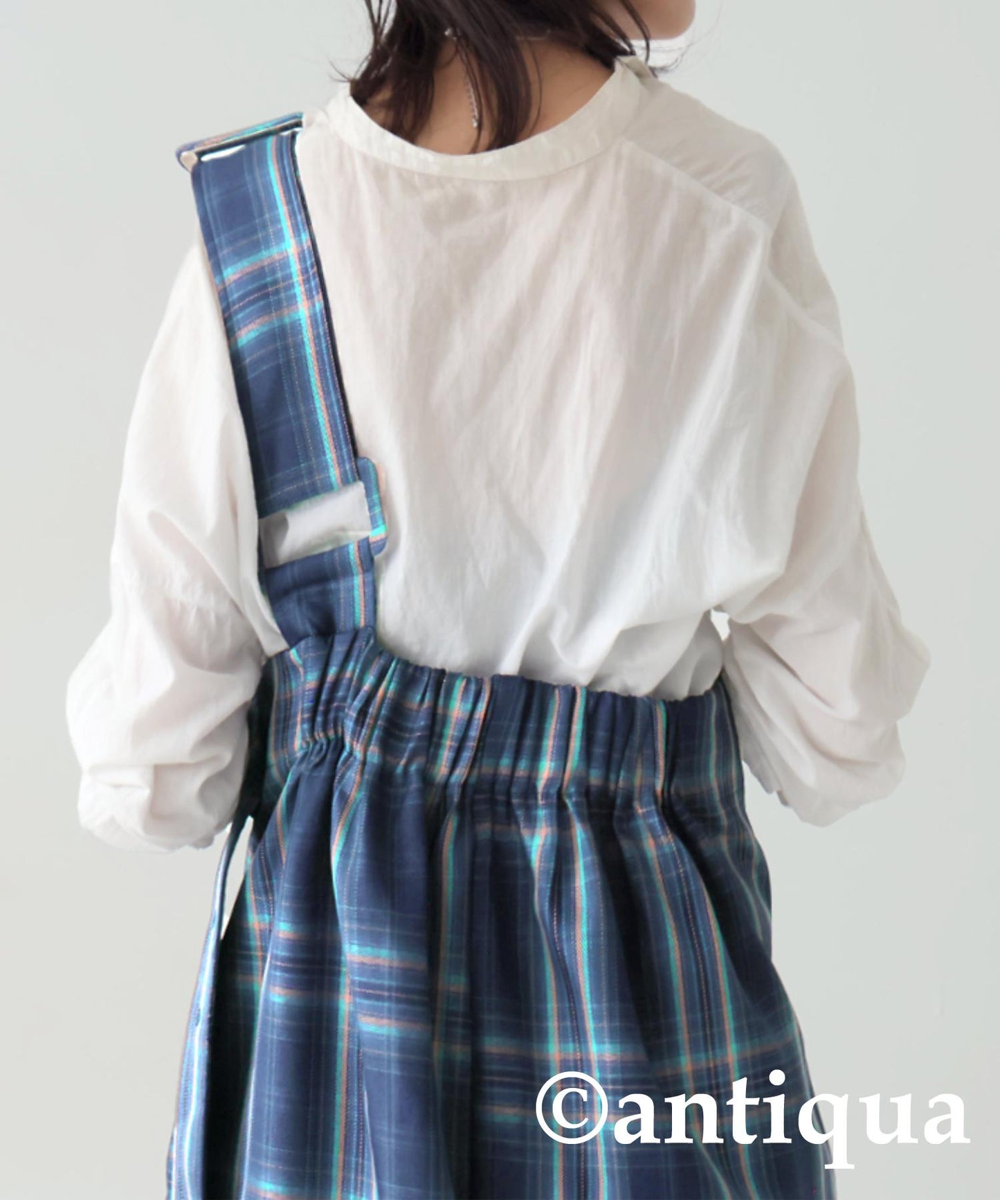 Check Suspender Skirt Ladies