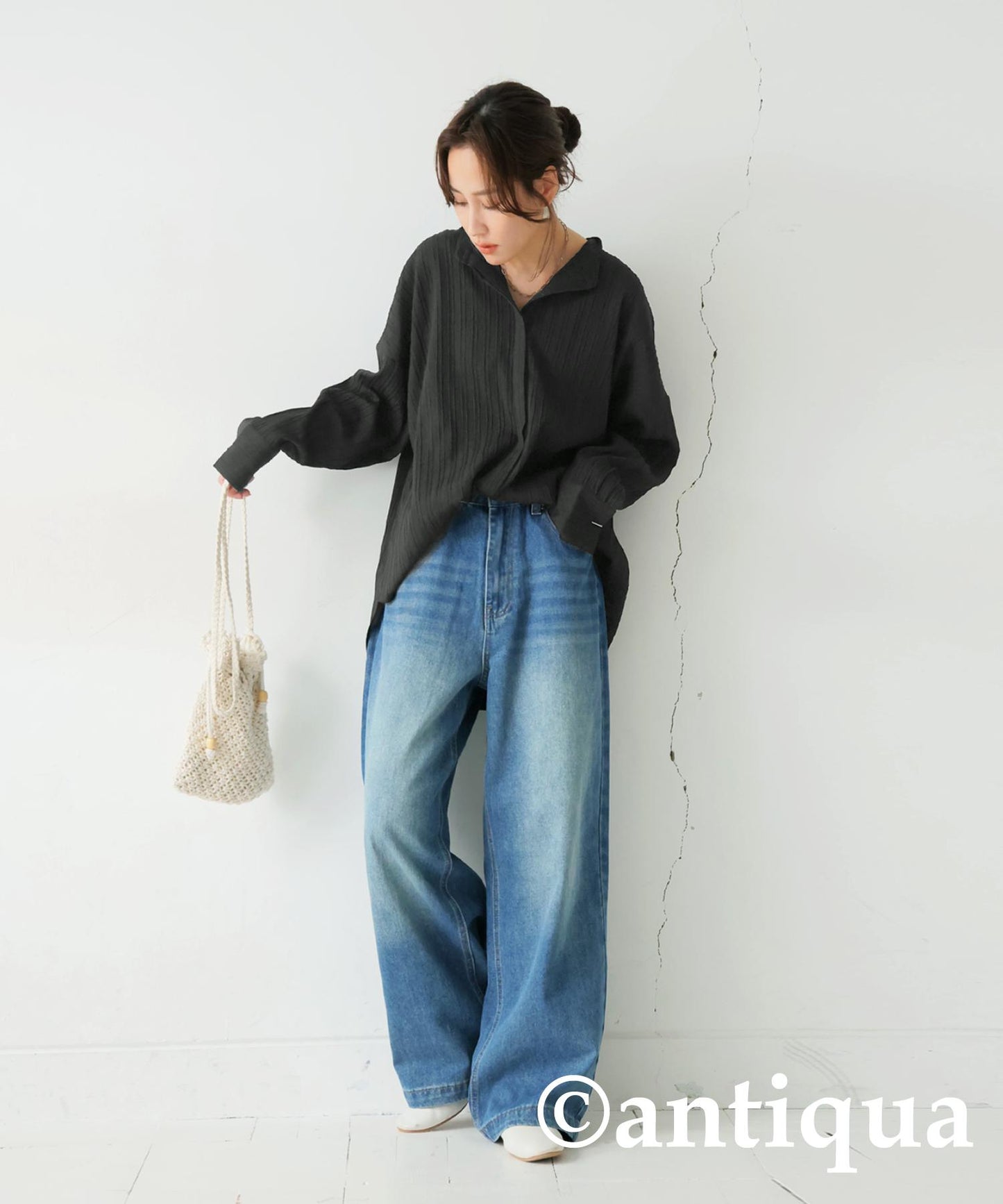 Silver Button Shirt Ladies