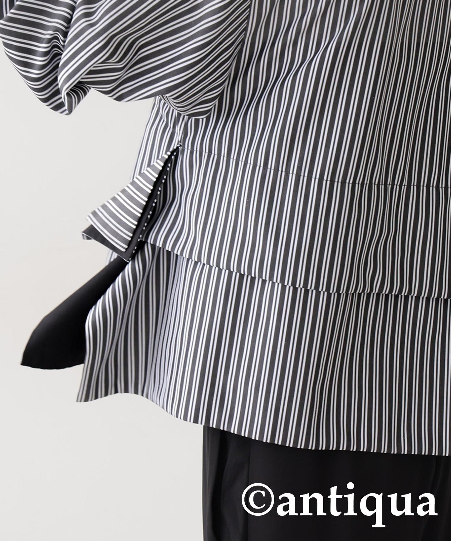 Ladies Layered Shirt With Different Materials