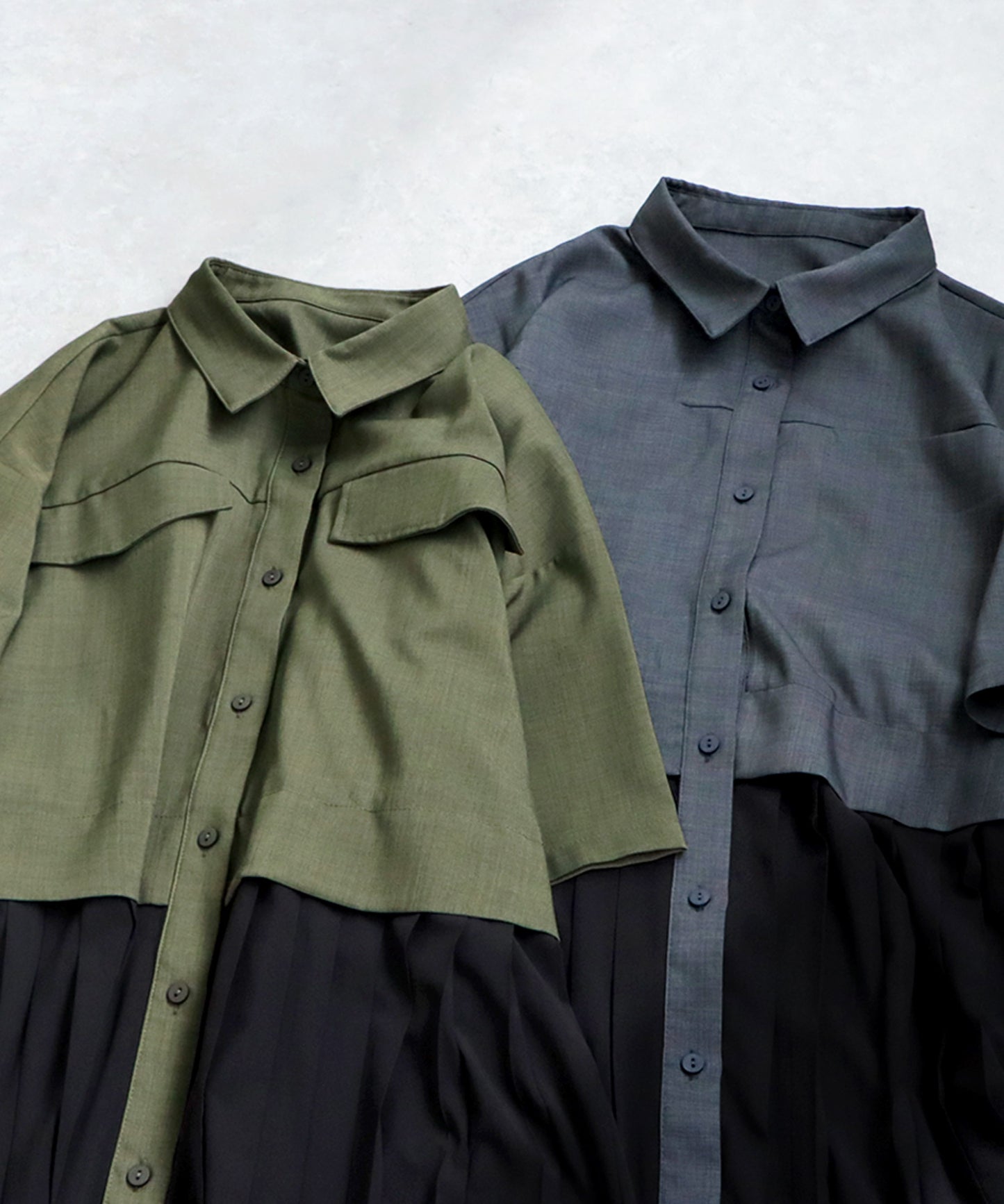 Ladies Pleated Dress With Switching