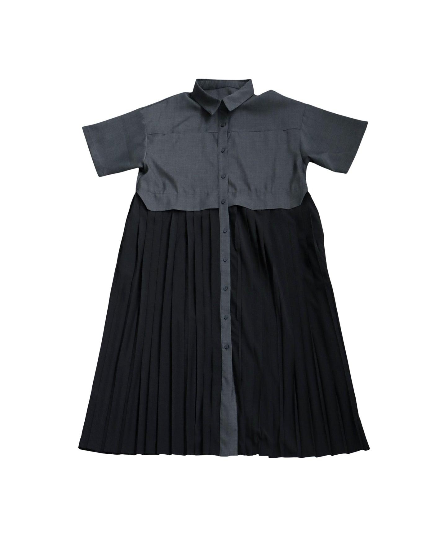 Ladies Pleated Dress With Switching