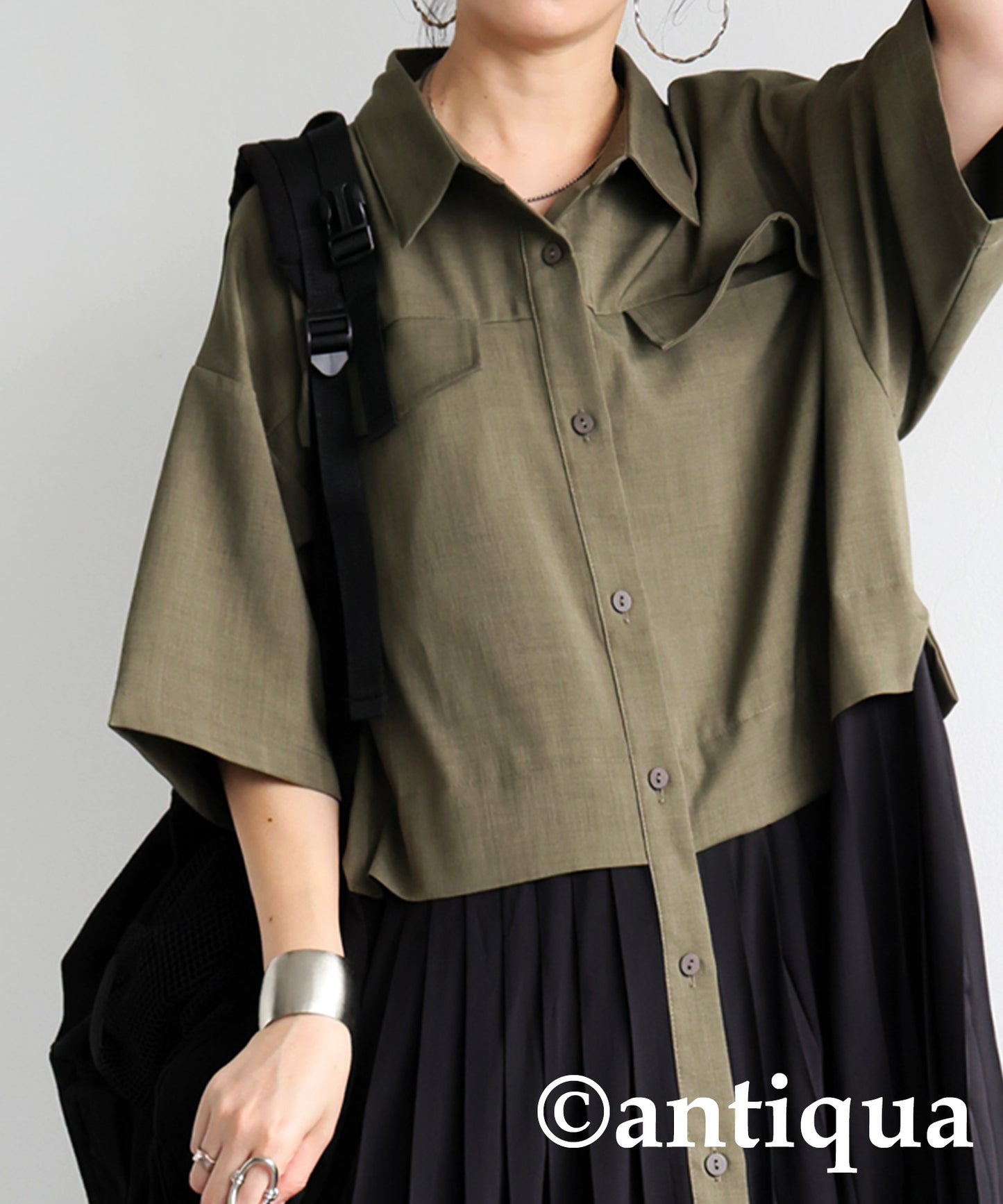 Ladies Pleated Dress With Switching