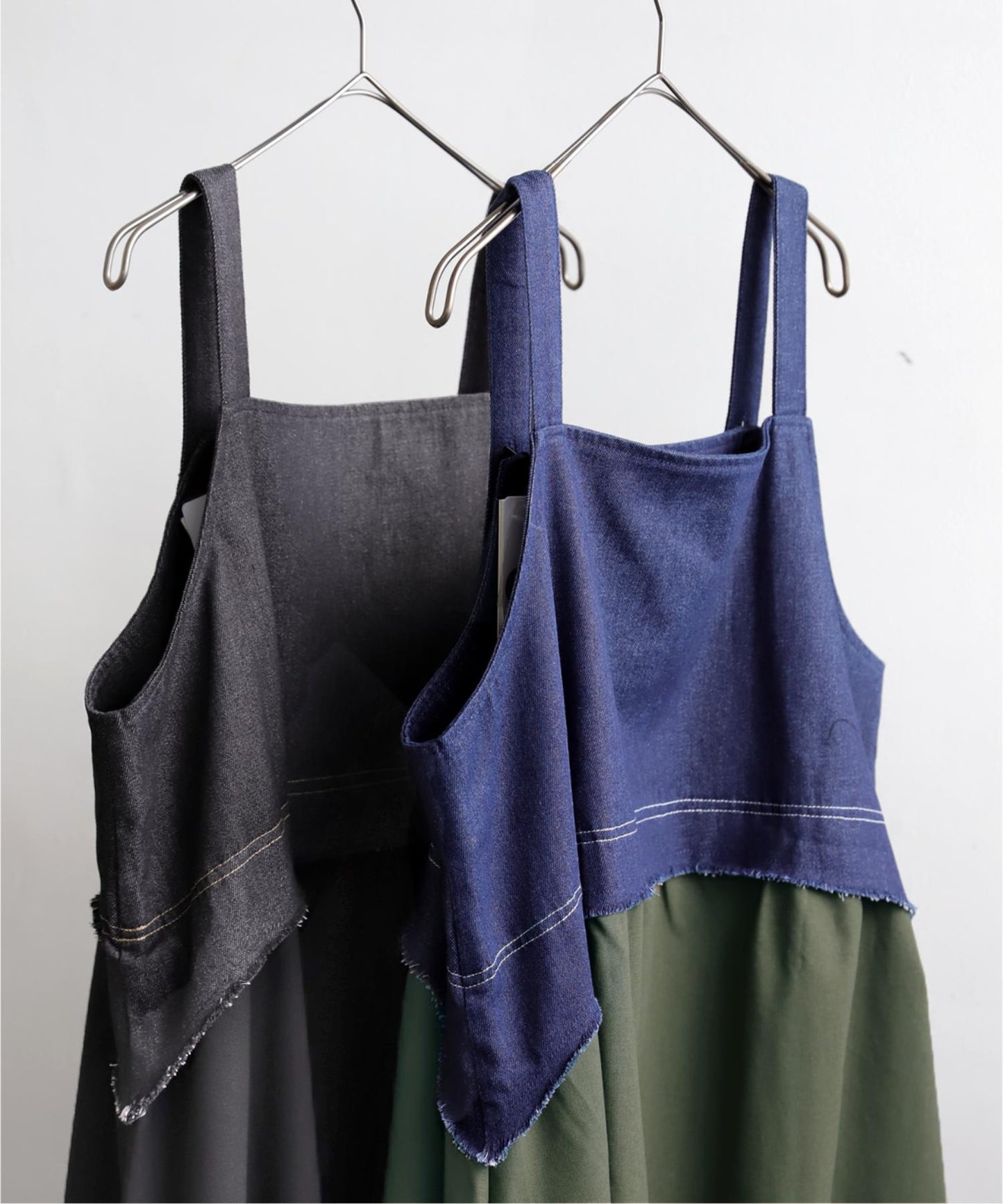 Ladies Denim Switching Overalls