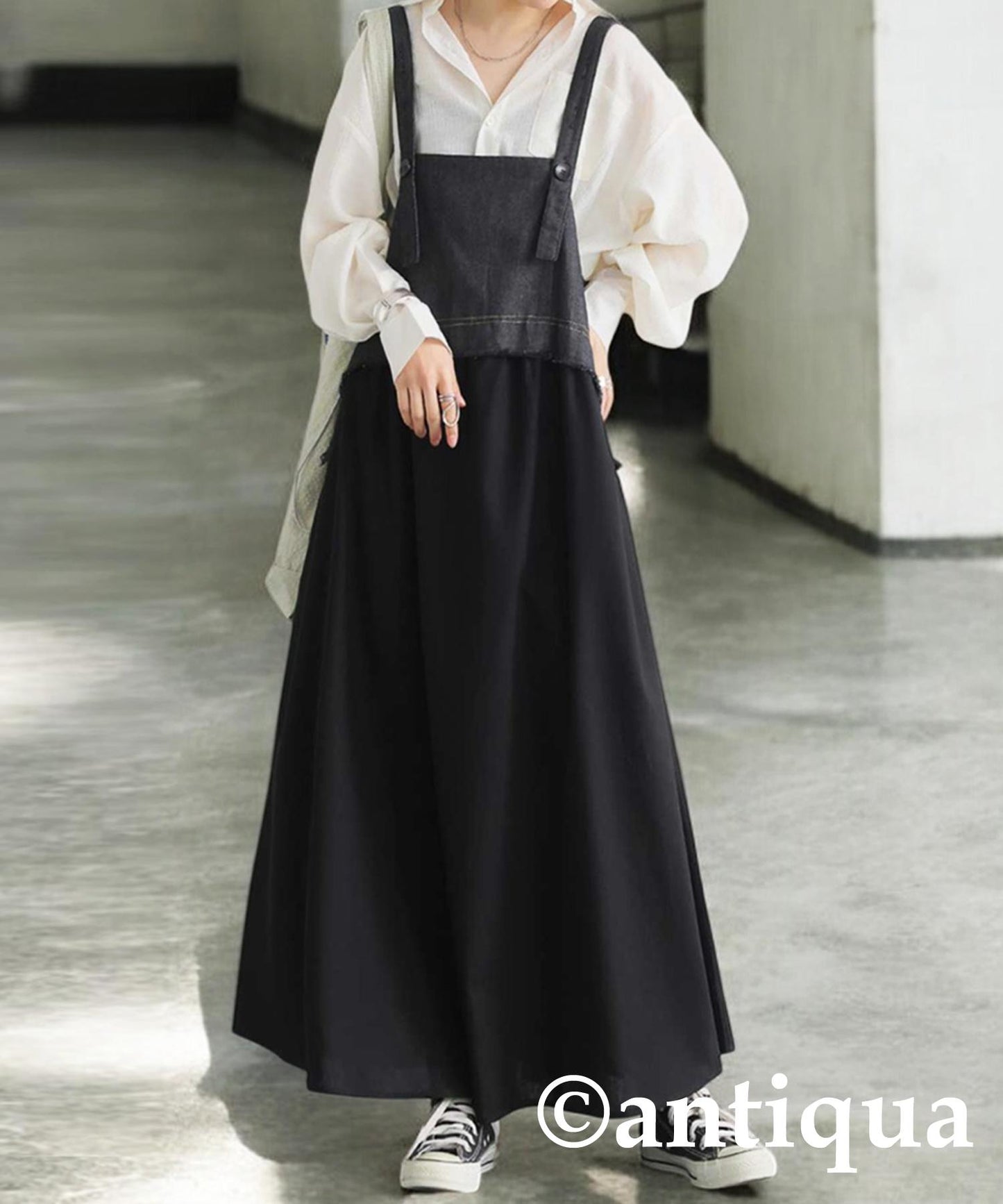 Ladies Denim Switching Overalls