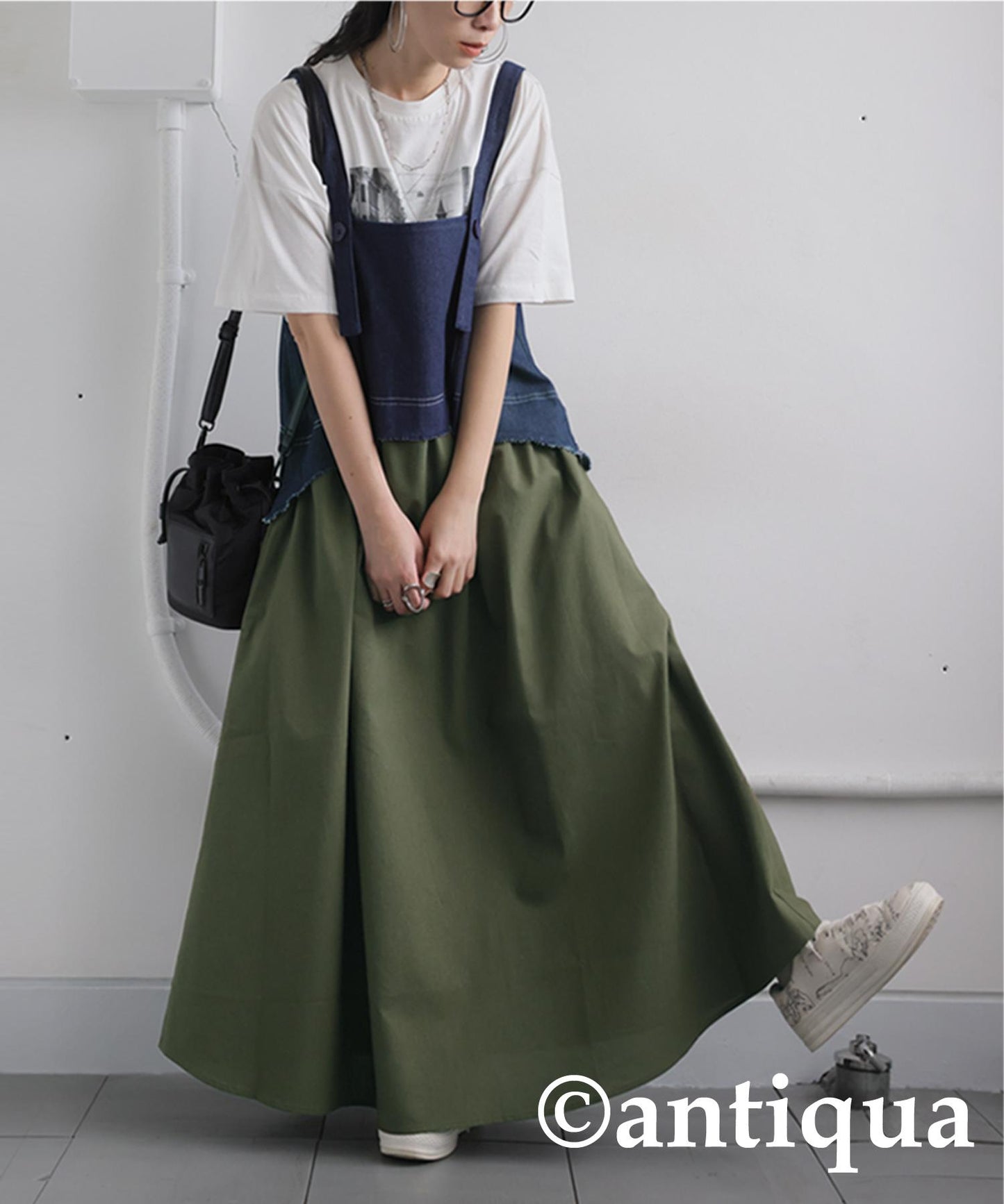 Ladies Denim Switching Overalls