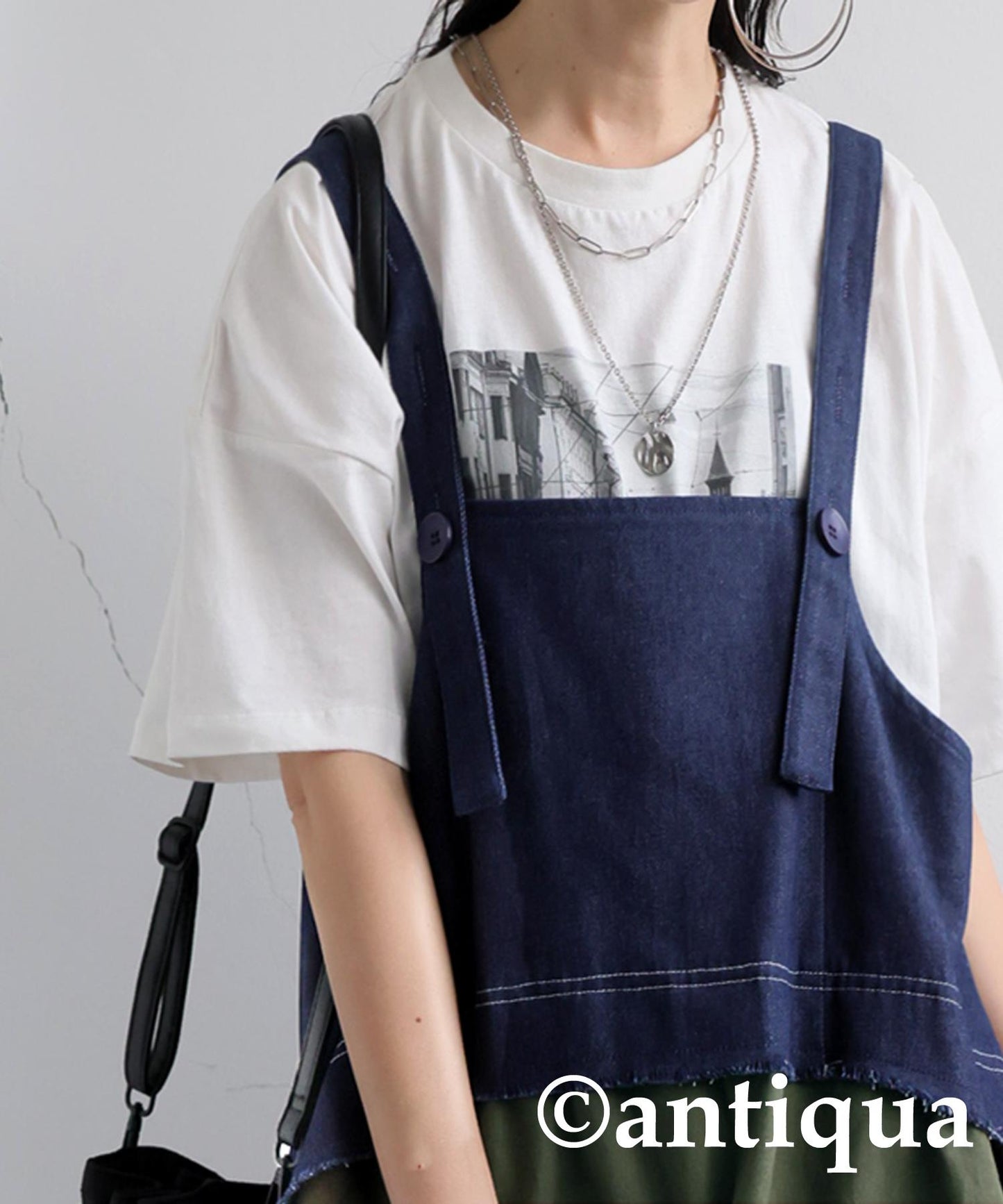 Ladies Denim Switching Overalls