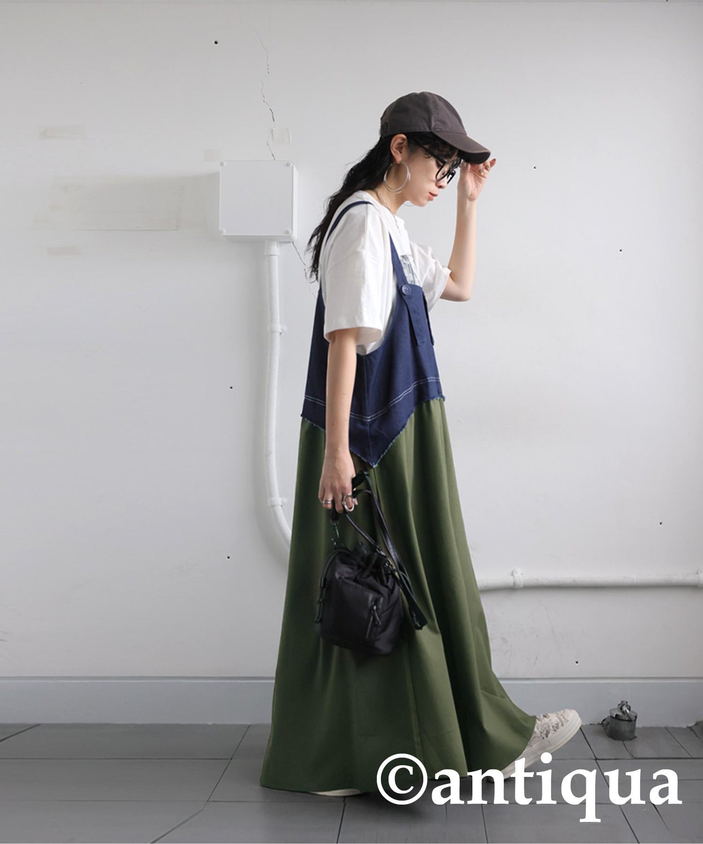 Ladies Denim Switching Overalls