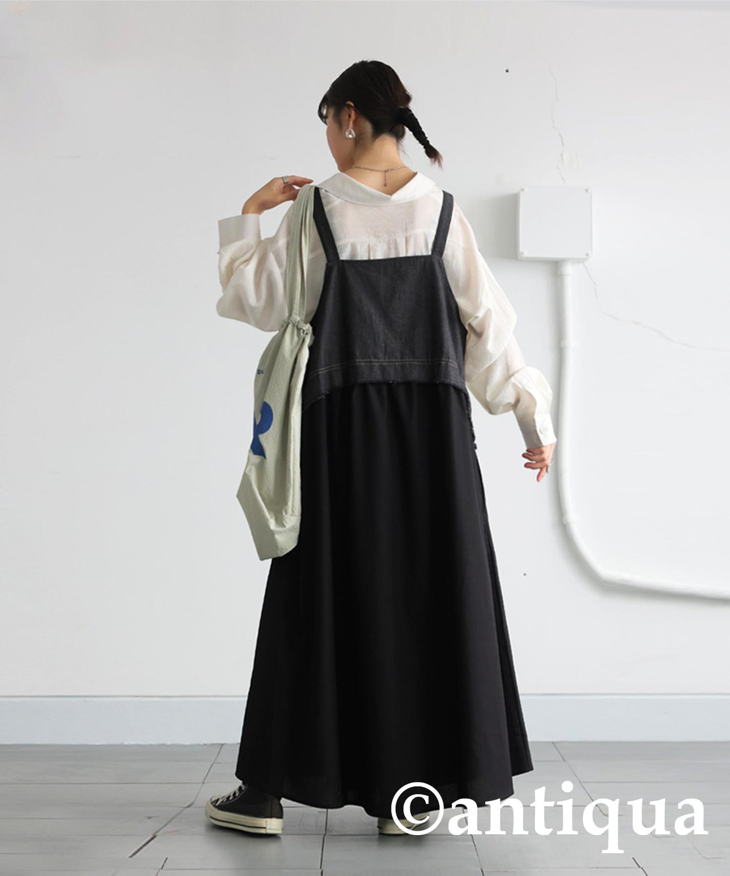 Ladies Denim Switching Overalls